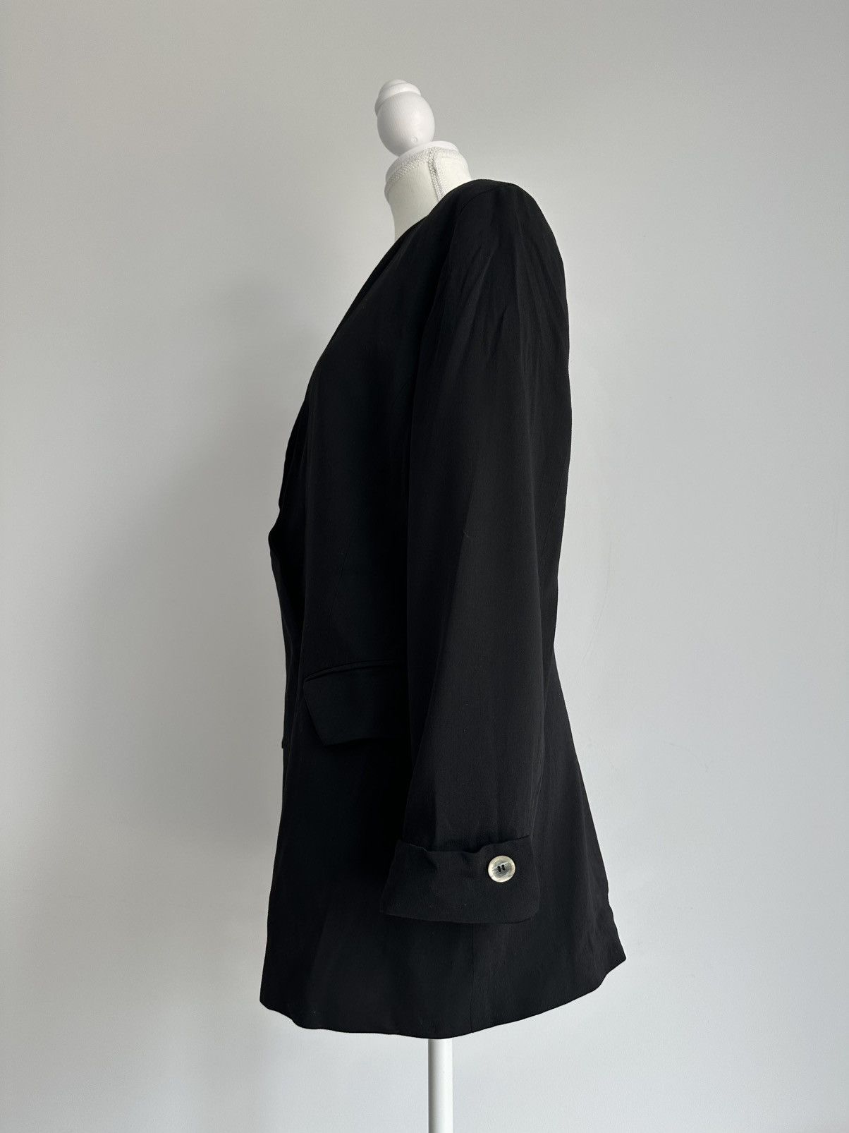 Jil Sander Vintage Jil Sander Black Wool Avant Garde Blazer Jacket Sz L Size M / US 6-8 / IT 42-44 - 2 Thumbnail