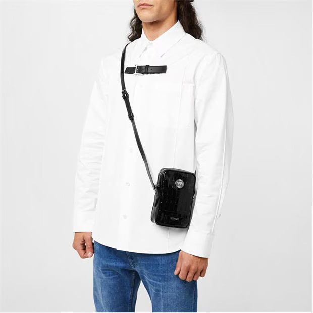 Versace o1g2r1mq0824 Size: OS / Crossbody Bag in Black & Silver Size ONE SIZE - 4 Thumbnail