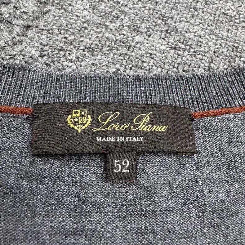 Loro Piana Loro Piana Grey Cotton Wool Knit Long Sleeve Size US L / EU 52-54 / 3 - 3 Thumbnail