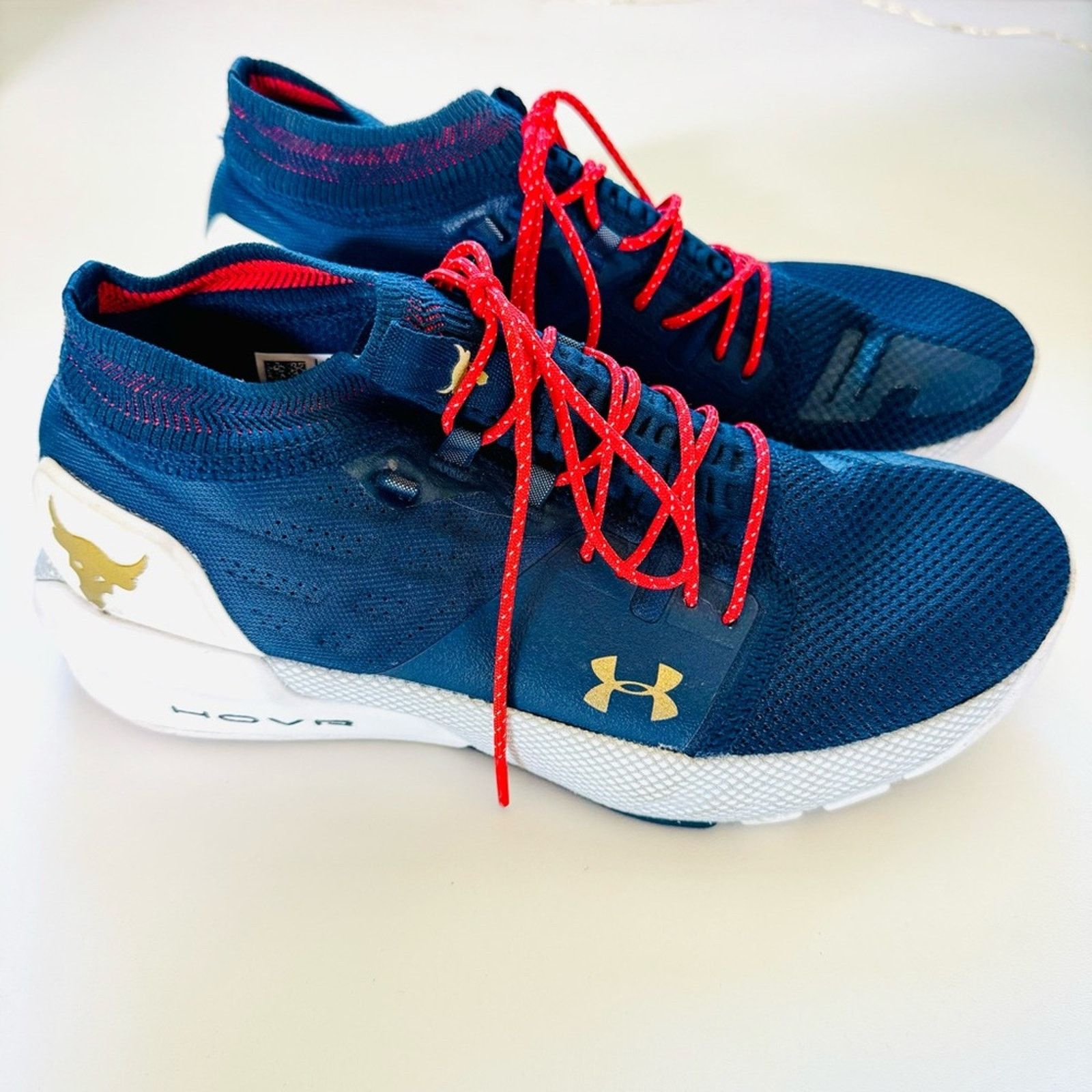 Under Armour UNDER ARMOUR Navy Blue Red White Collab Sneakers Shoes Size US 7.5 / EU 40-41 - 14 Thumbnail