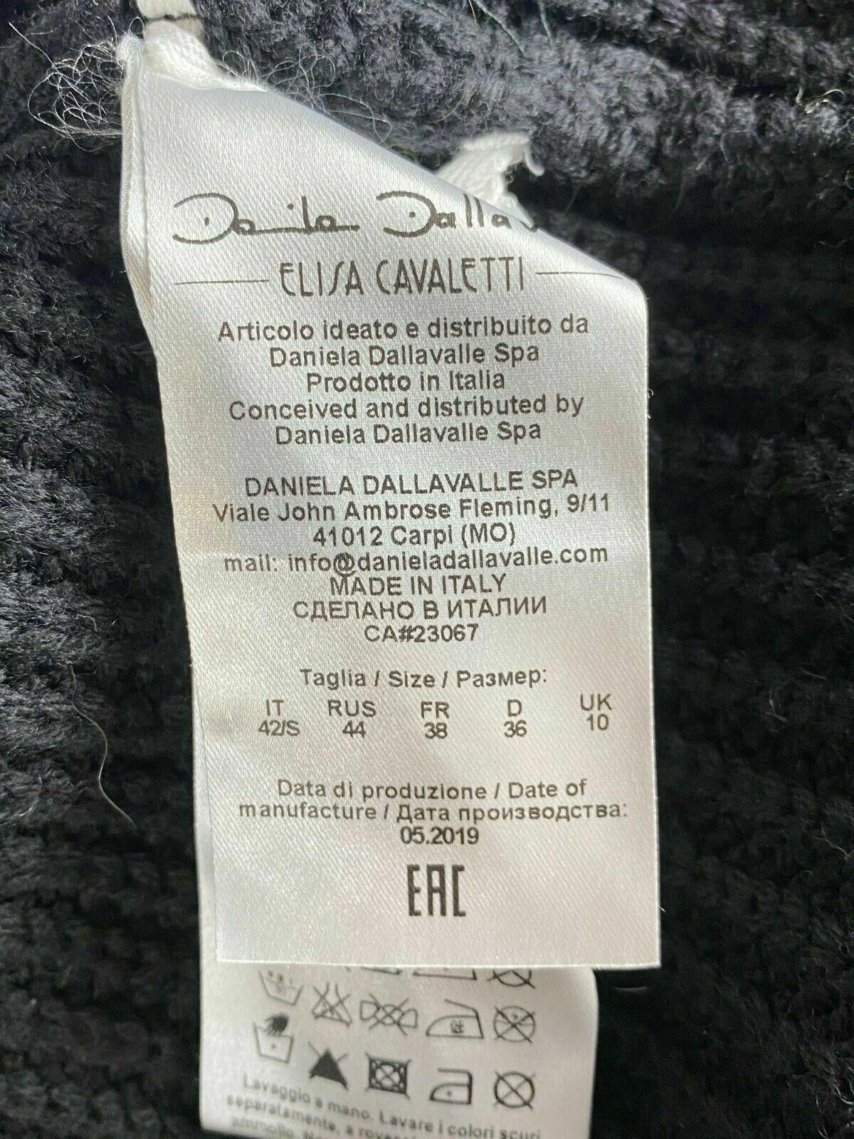 Designer Elisa Cavaletti Blue Sono Italiano Black Sweater Size S / 1 Size S / US 4 / IT 40 - 11 Thumbnail