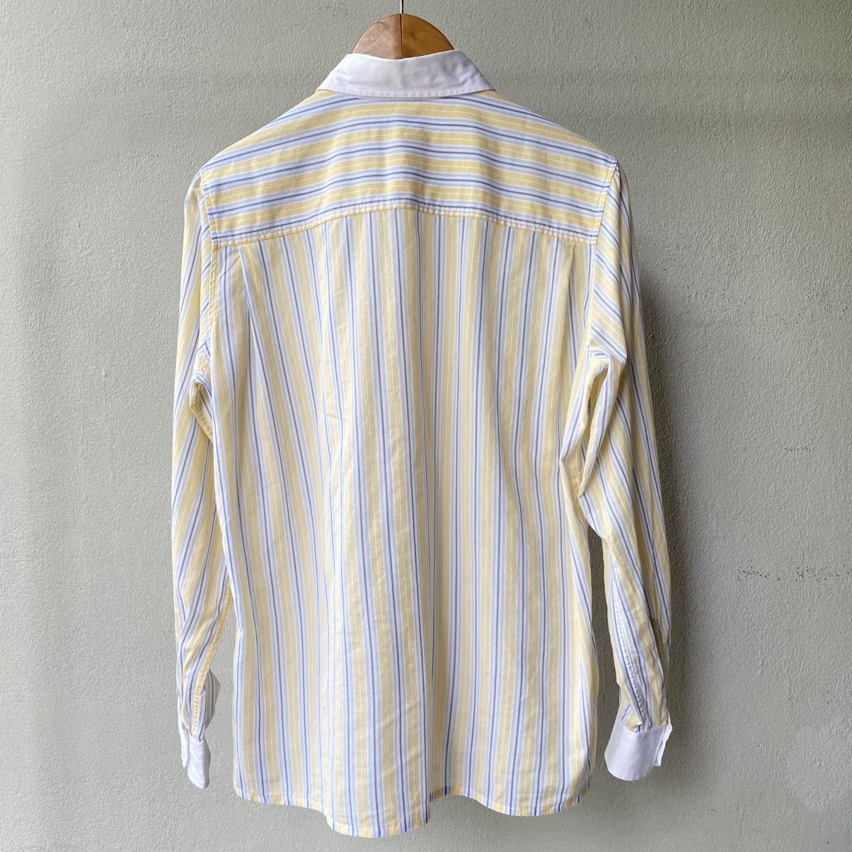 Celine Celine Yellow Striped Shirt with White Collar Size XS / US 0-2 / IT 36-38 - 15 Thumbnail