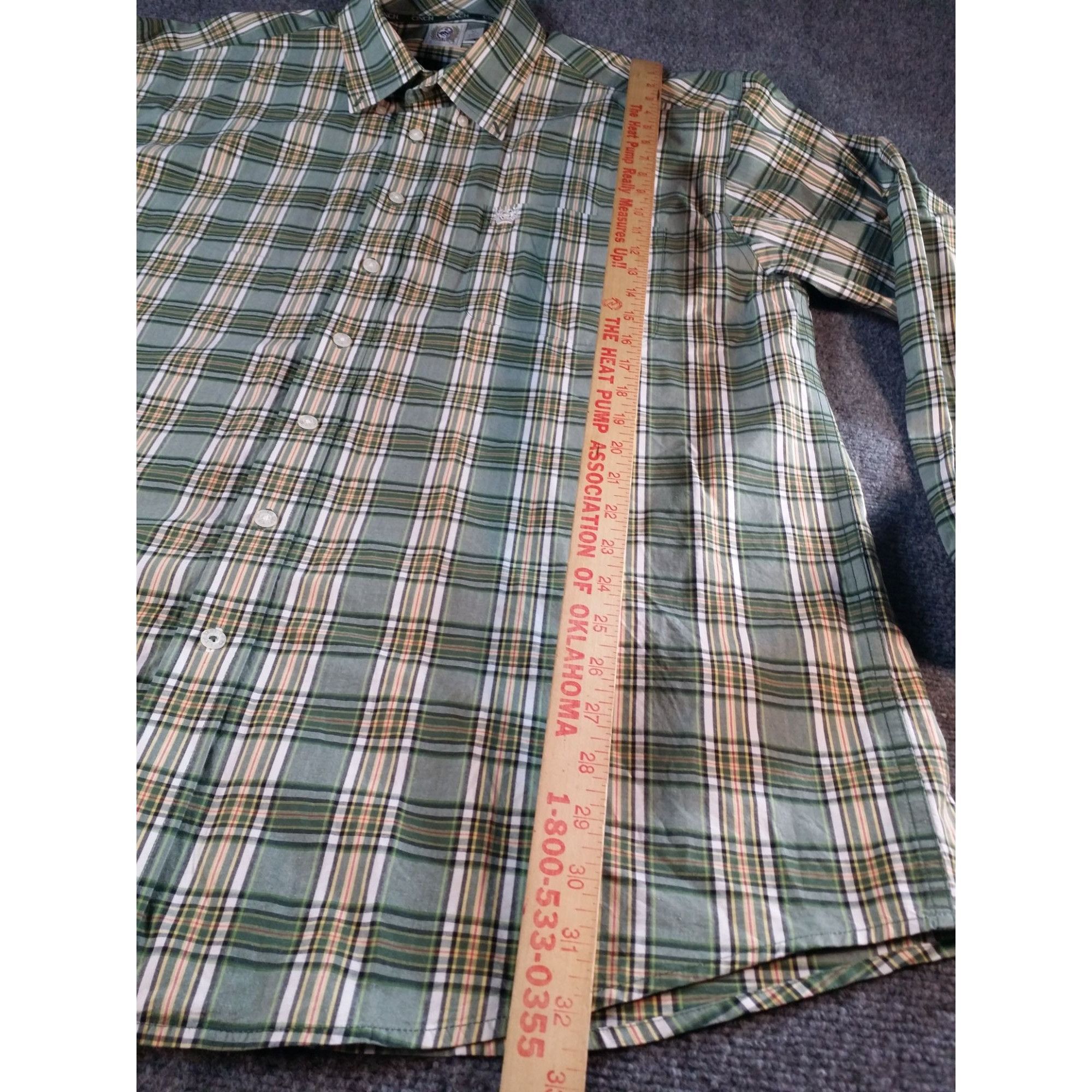 CINCH Cinch Button Up Shirt Men Sz XL Green Brown Plaid Long Sleev Size US XL / EU 56 / 4 - 3 Thumbnail