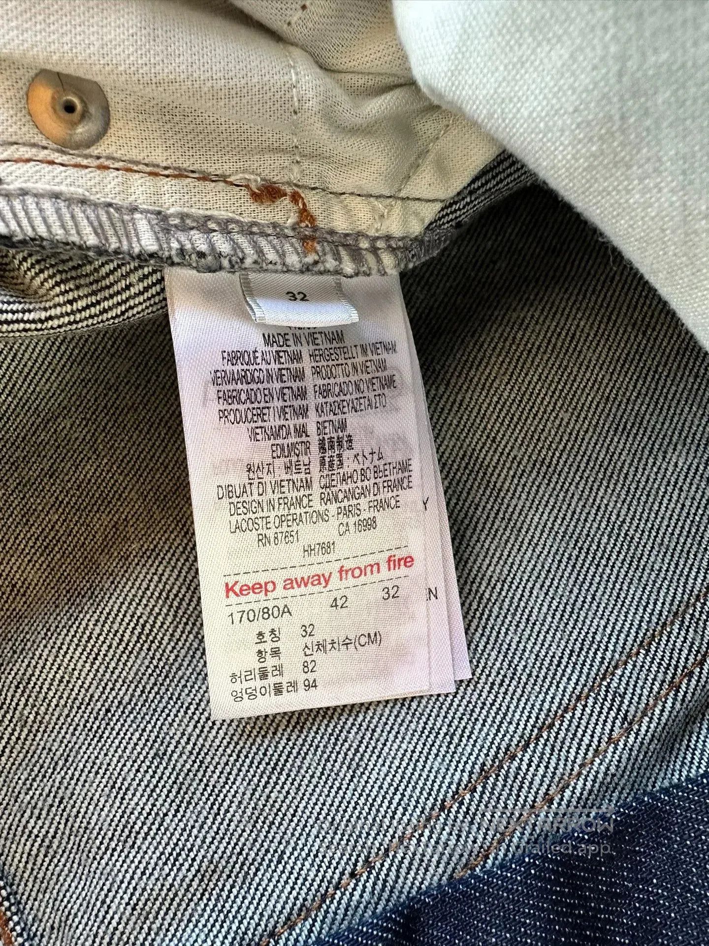 A.P.C. A.P.C X Lacoste Standard Indigo Denim Pants. Size US 32 / EU 48 - 8 Thumbnail