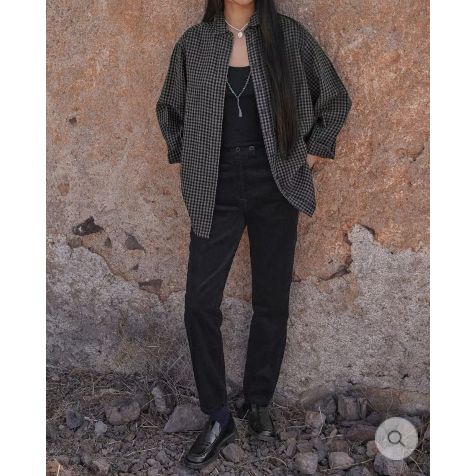 Other New w/Tag Poetry Women's Black Corduroy Cotton Trouser US 10 Size 32" / US 10 / IT 46 - 2 Thumbnail