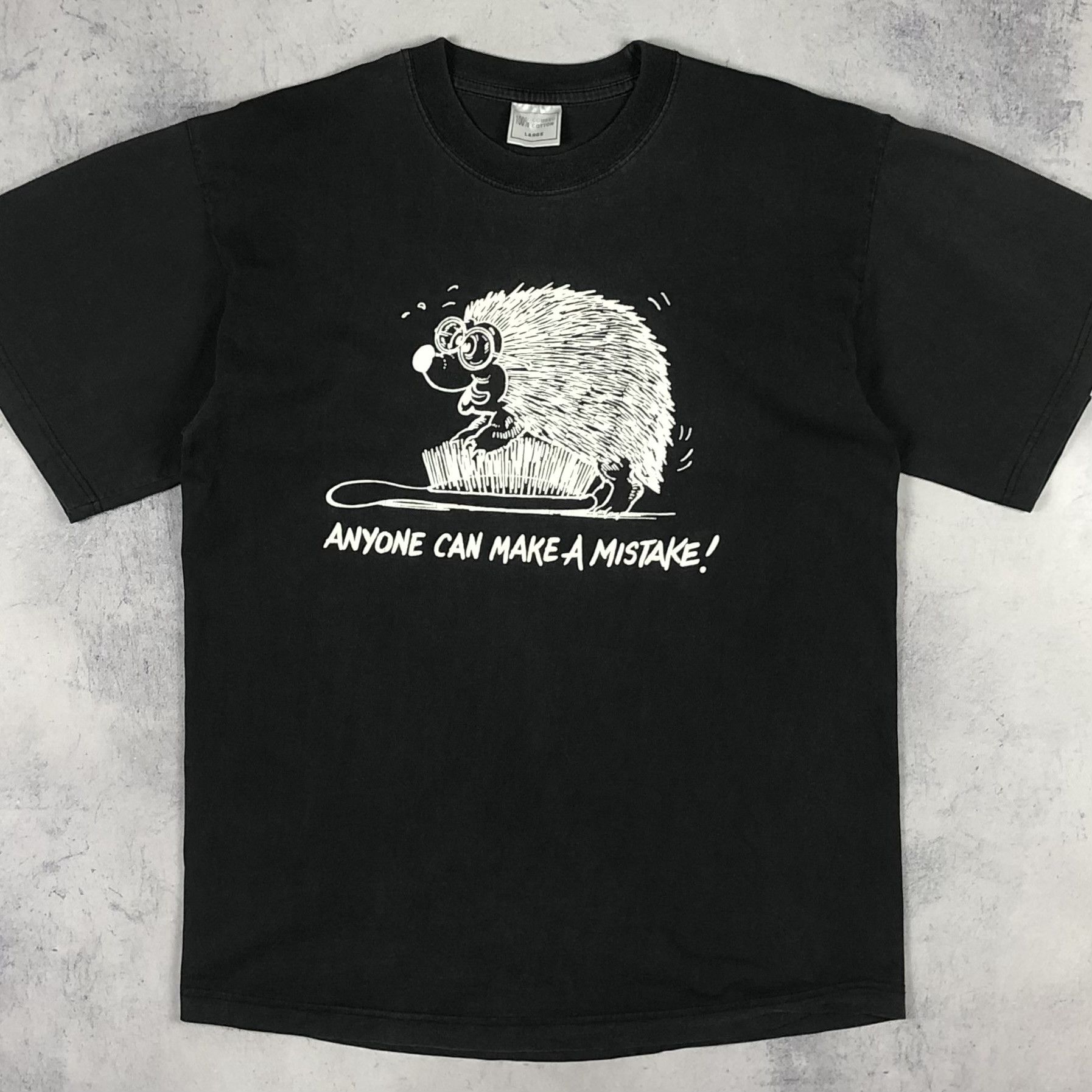 Vintage 90s Adult Dirty Joke Hedgehog Mistake Humour Tee Size US L / EU 52-54 / 3 - 1 Thumbnail