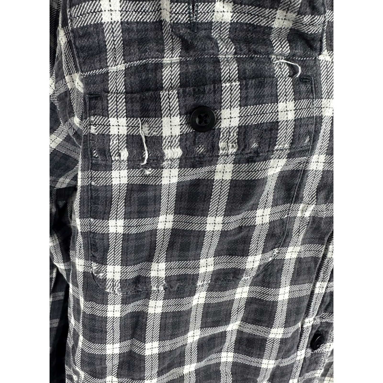 Lands' End VINTAGE Lands' End Shirt Womens M Gray Plaid Button-Up 90s Casual Womens Size M / US 6-8 / IT 42-44 - 5 Thumbnail