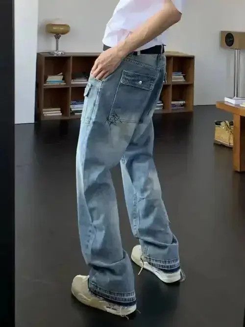 Designer faded y2k hiphop baggy cargo pants Size US 30 / EU 46 - 2 Thumbnail