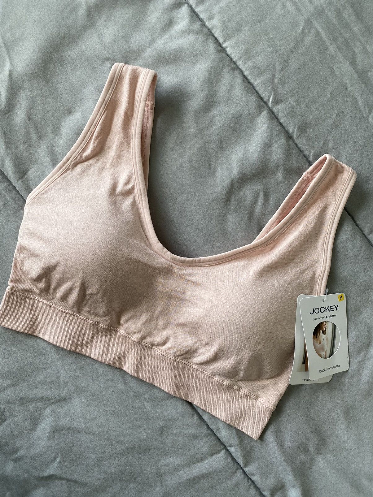 Jockey Jockey Womens Medium Pink Microfiber Stretch Bralette NWT Size ONE SIZE - 3 Thumbnail