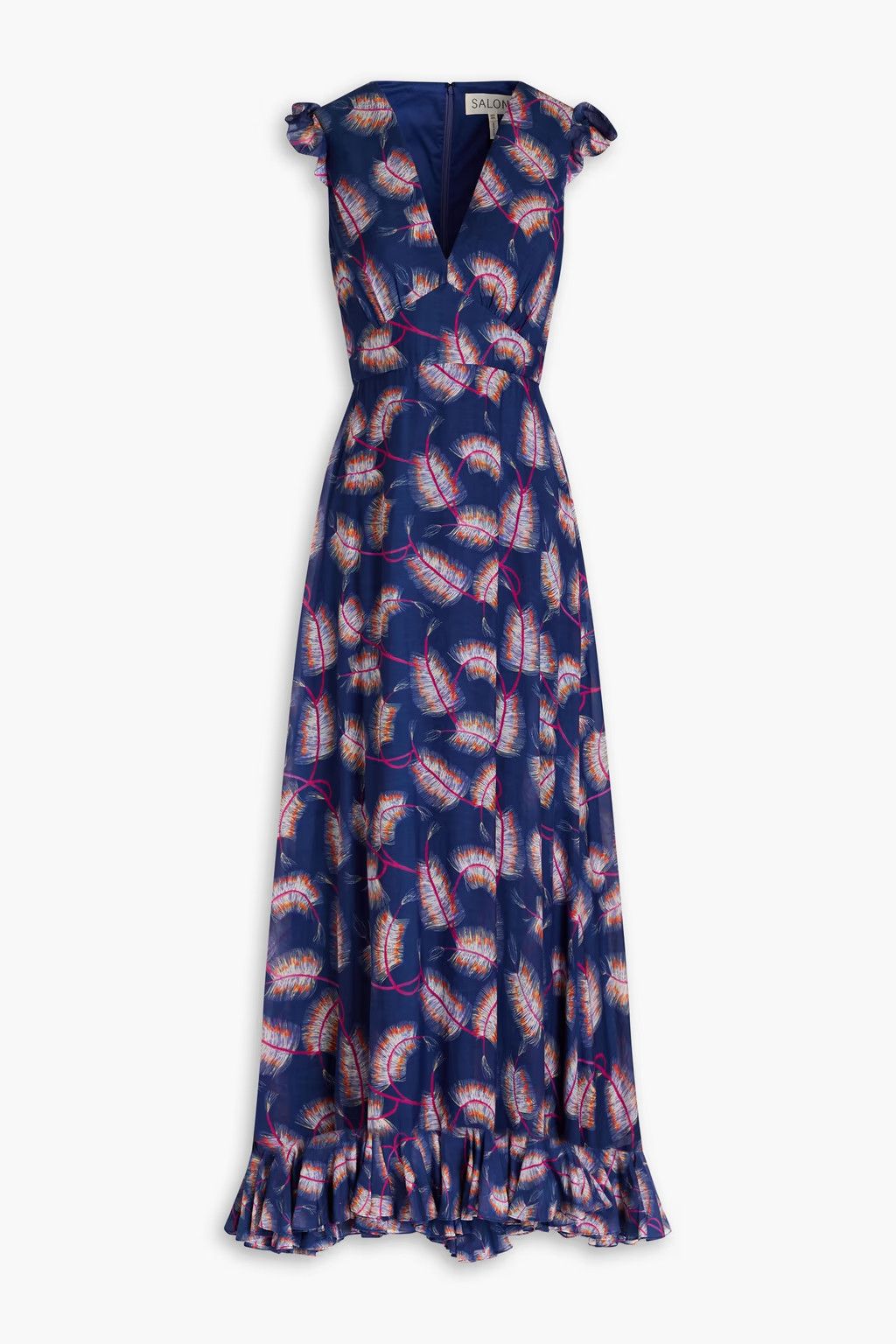 Other o1s22i1n0924 Cotton Silk Emma Maxi Dress in Blue Size M / US 6-8 / IT 42-44 - 1 Thumbnail