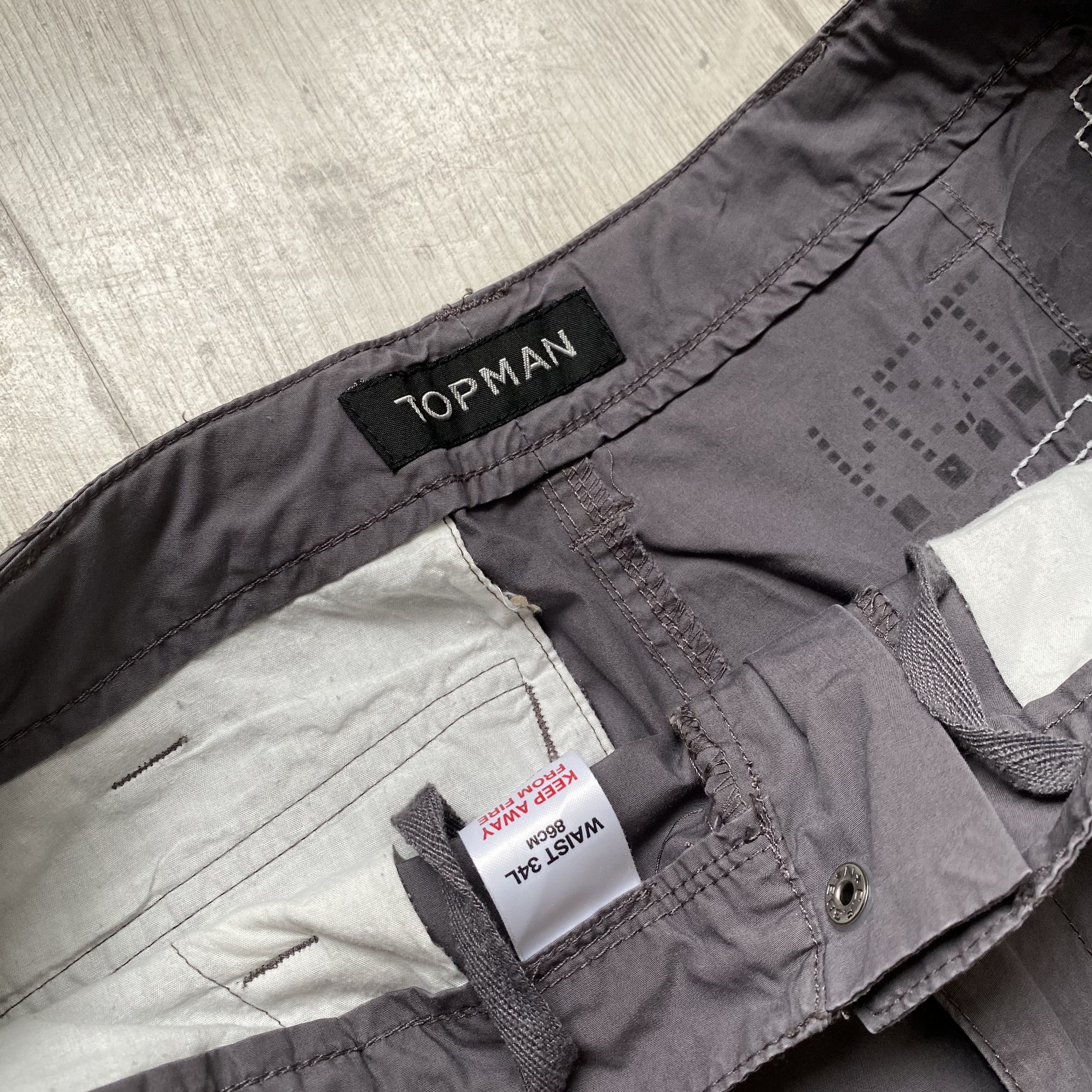 Japanese Brand Vintage Skater Cargo baggy pants Multipicket Topman Size US 34 / EU 50 - 5 Thumbnail