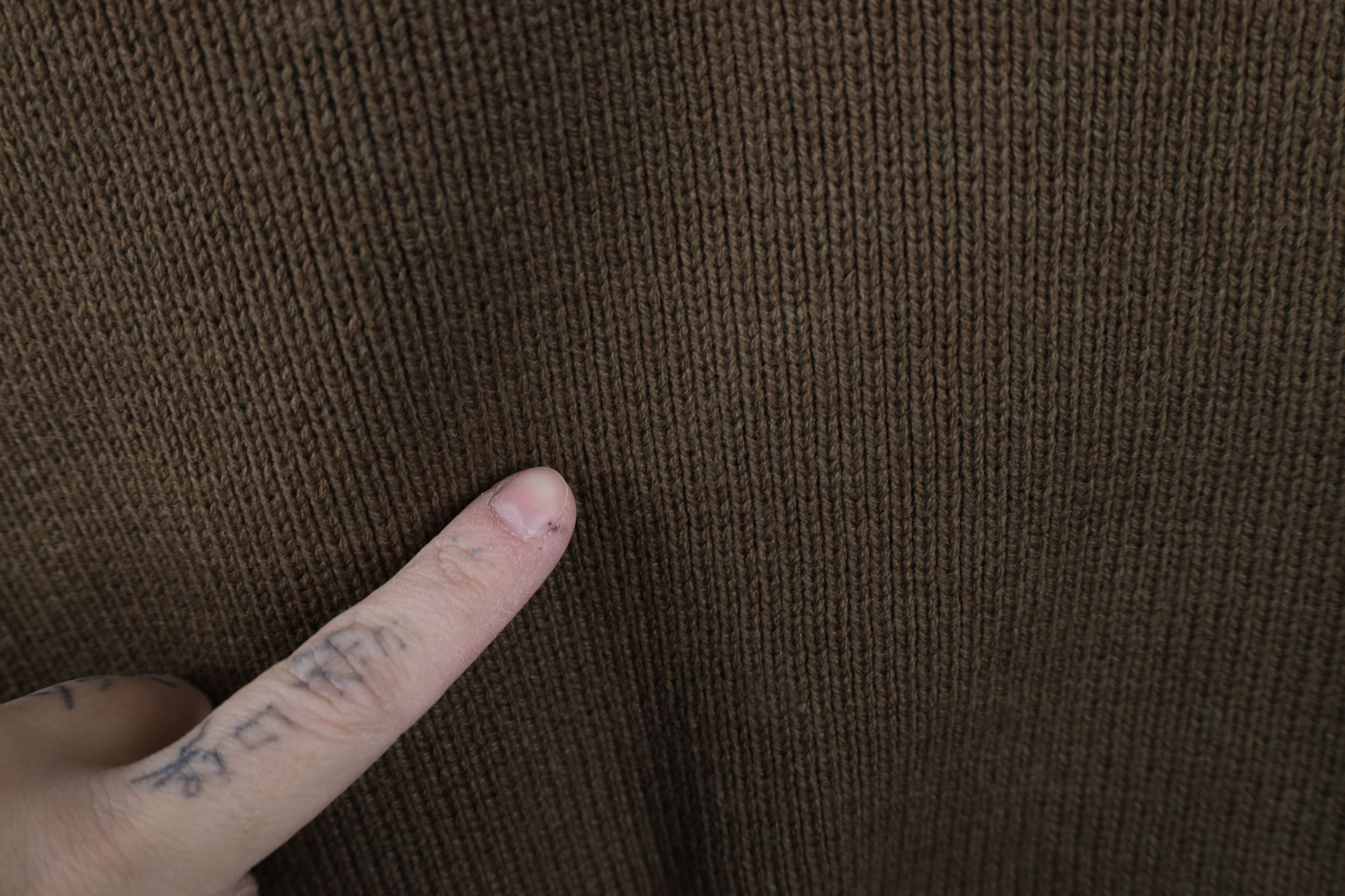 Vintage Vintage 70s Streetwear Leather Knit Sweater Jacket Swacket Size US L / EU 52-54 / 3 - 10 Thumbnail