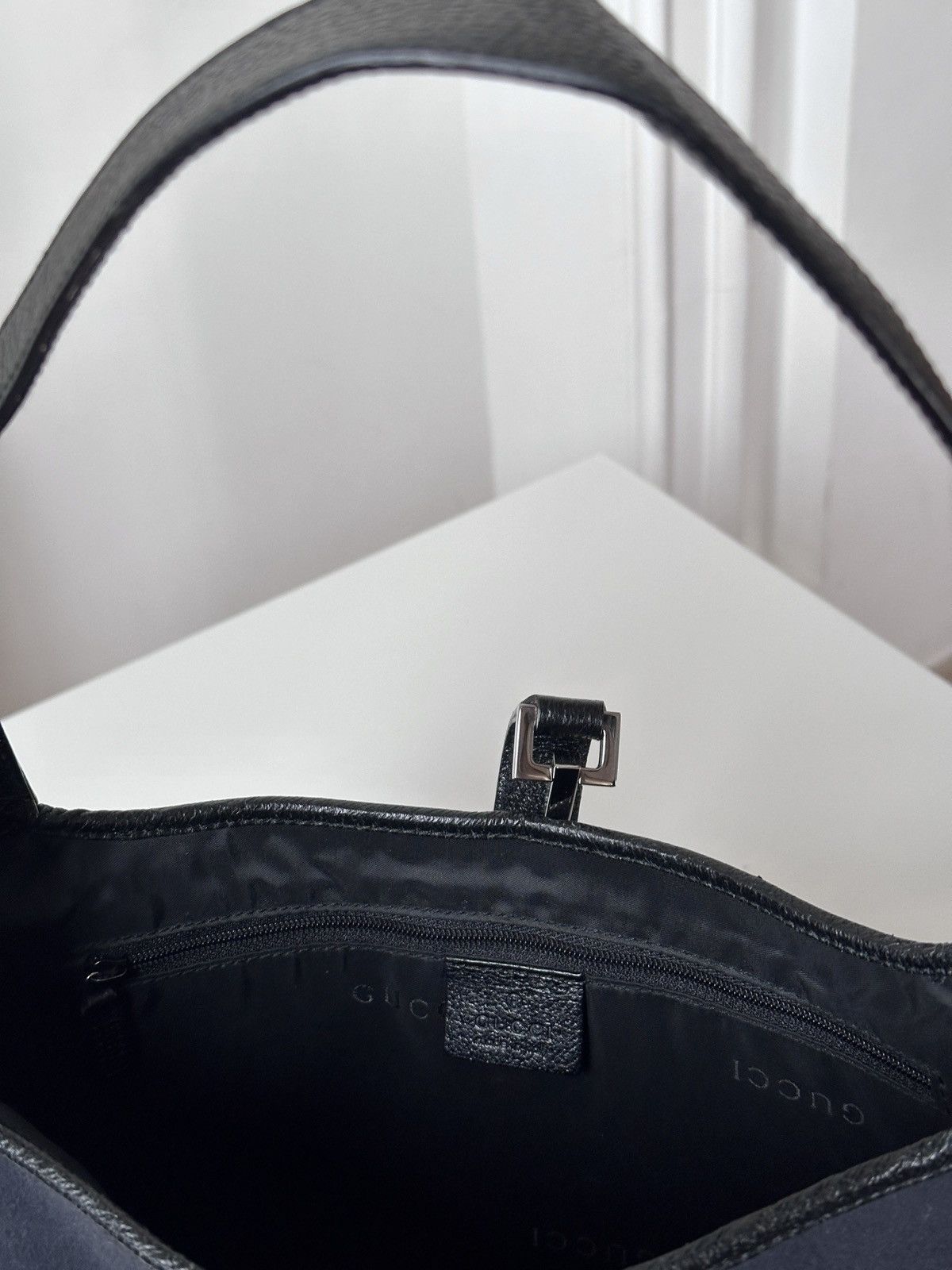 Gucci GUCCI Jackie Bag Wool Leather Black / Navy 001•3306 Size ONE SIZE - 17 Thumbnail