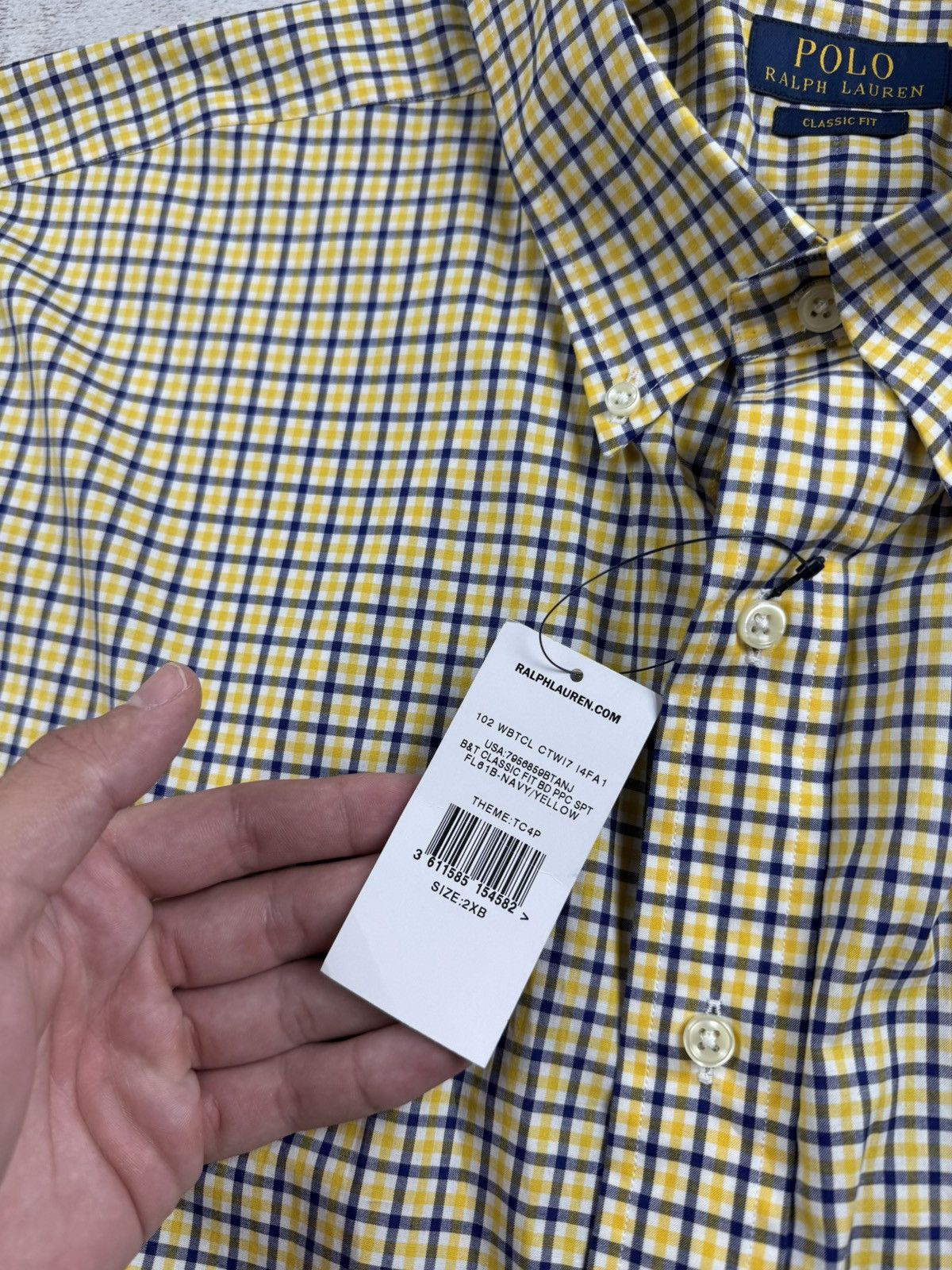 Polo Ralph Lauren NEW Polo Ralph Lauren Classic Fit Checked 2XL Suit Yellow Long Sleeve Shirt Size US XXL / EU 58 / 5 - 10 Thumbnail