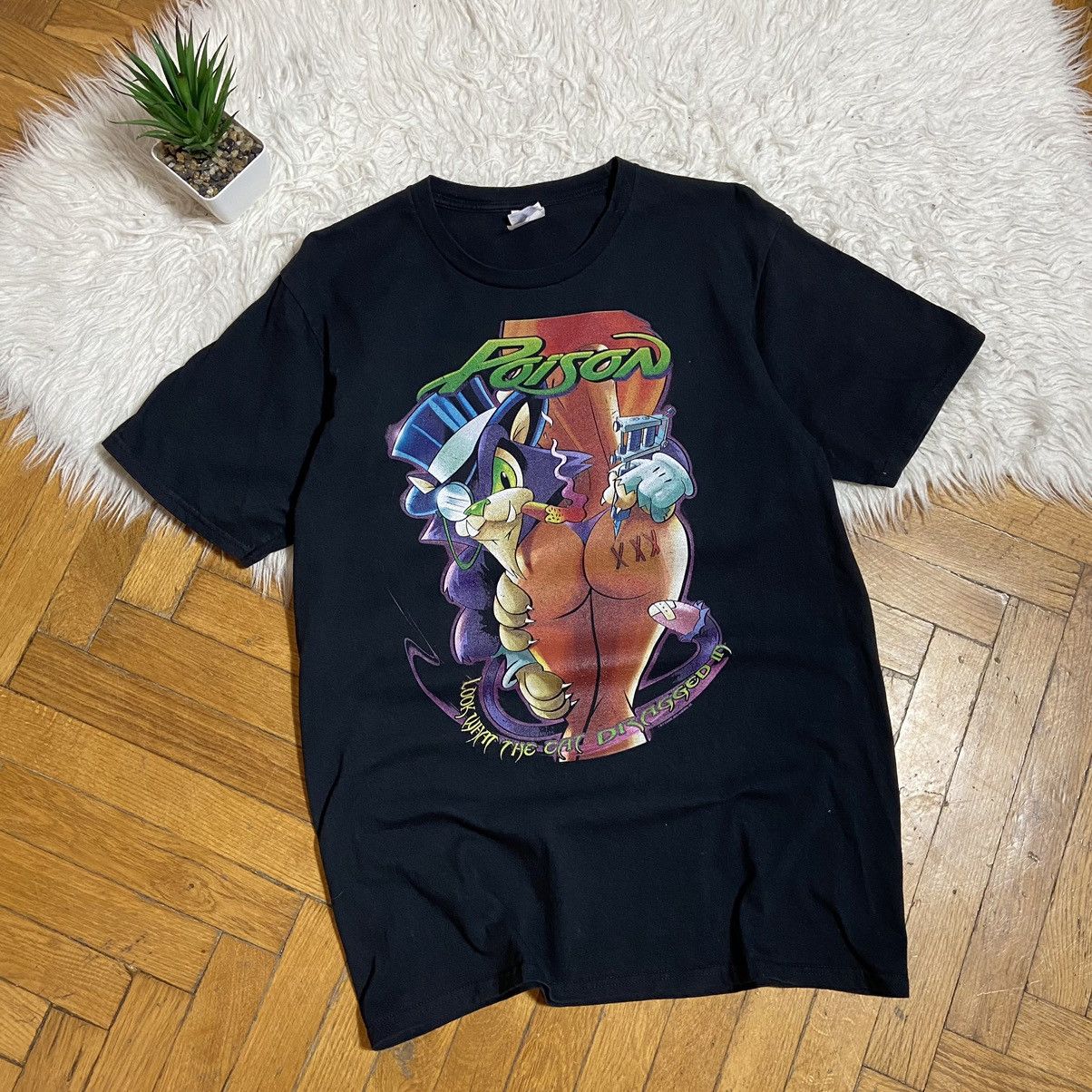 Band Tees 📌 Vintage Poison Cat Tattoo Band Tee Size US M / EU 48-50 / 2 - 1 Thumbnail