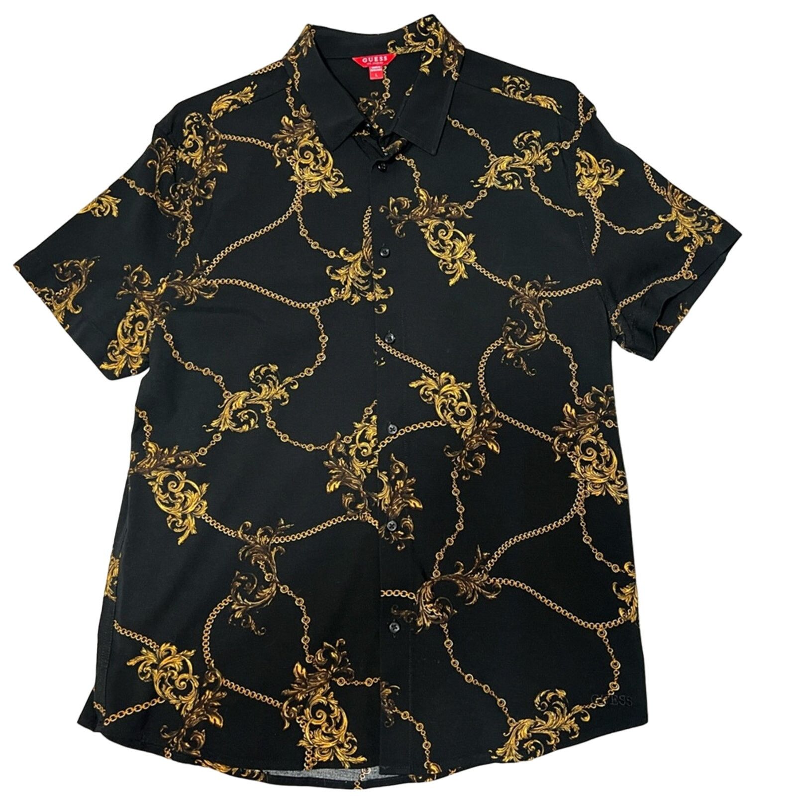 Guess Men's Guess Shirt Stretch Spandex Size L Button Up Y2K CLEAN Size US L / EU 52-54 / 3 - 1 Thumbnail
