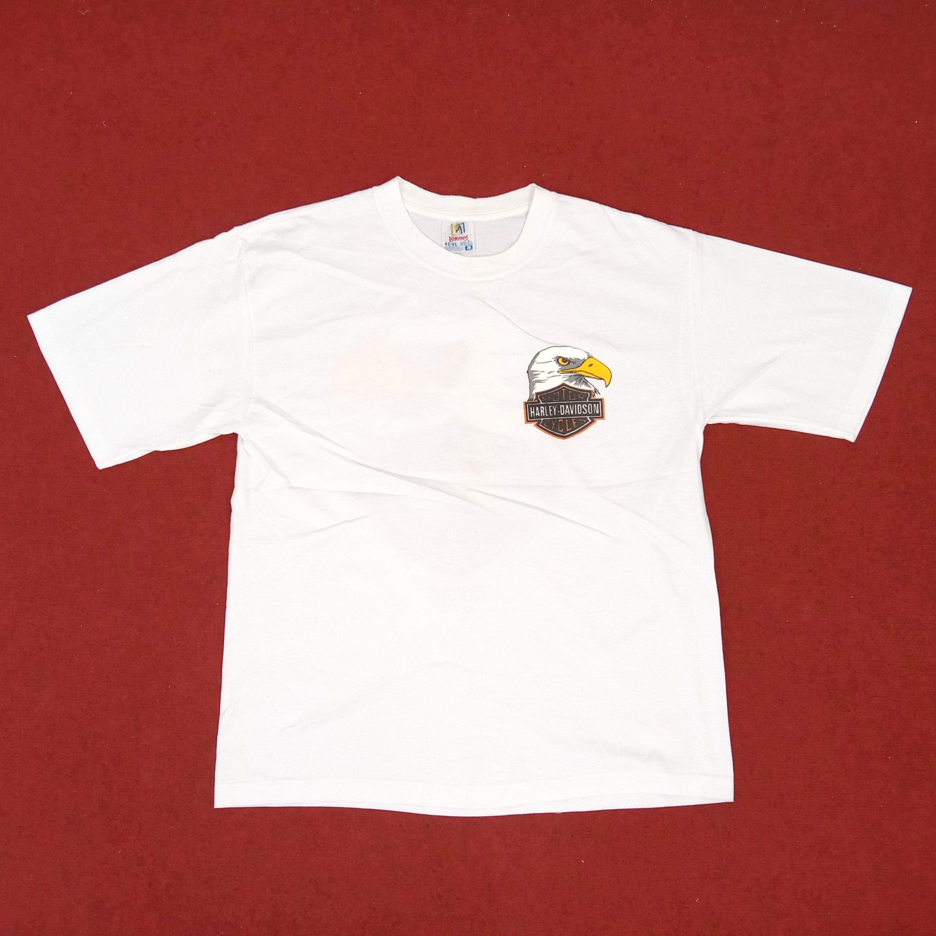 Harley Davidson Harley Davidson Motorcycle Brand Big Logo Vintage Tshirt Size US L / EU 52-54 / 3 - 3 Thumbnail