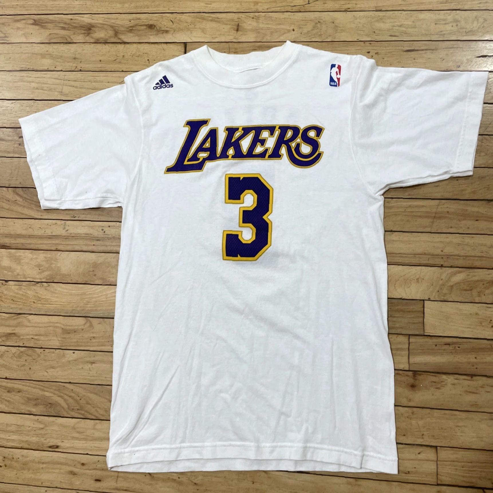 Adidas ADIDAS T Shirt NBA Lakers Trevor Ariza 3 Mens S White LA Purple Gold Basketball Shirt Size US S / EU 44-46 / 1 - 3 Thumbnail