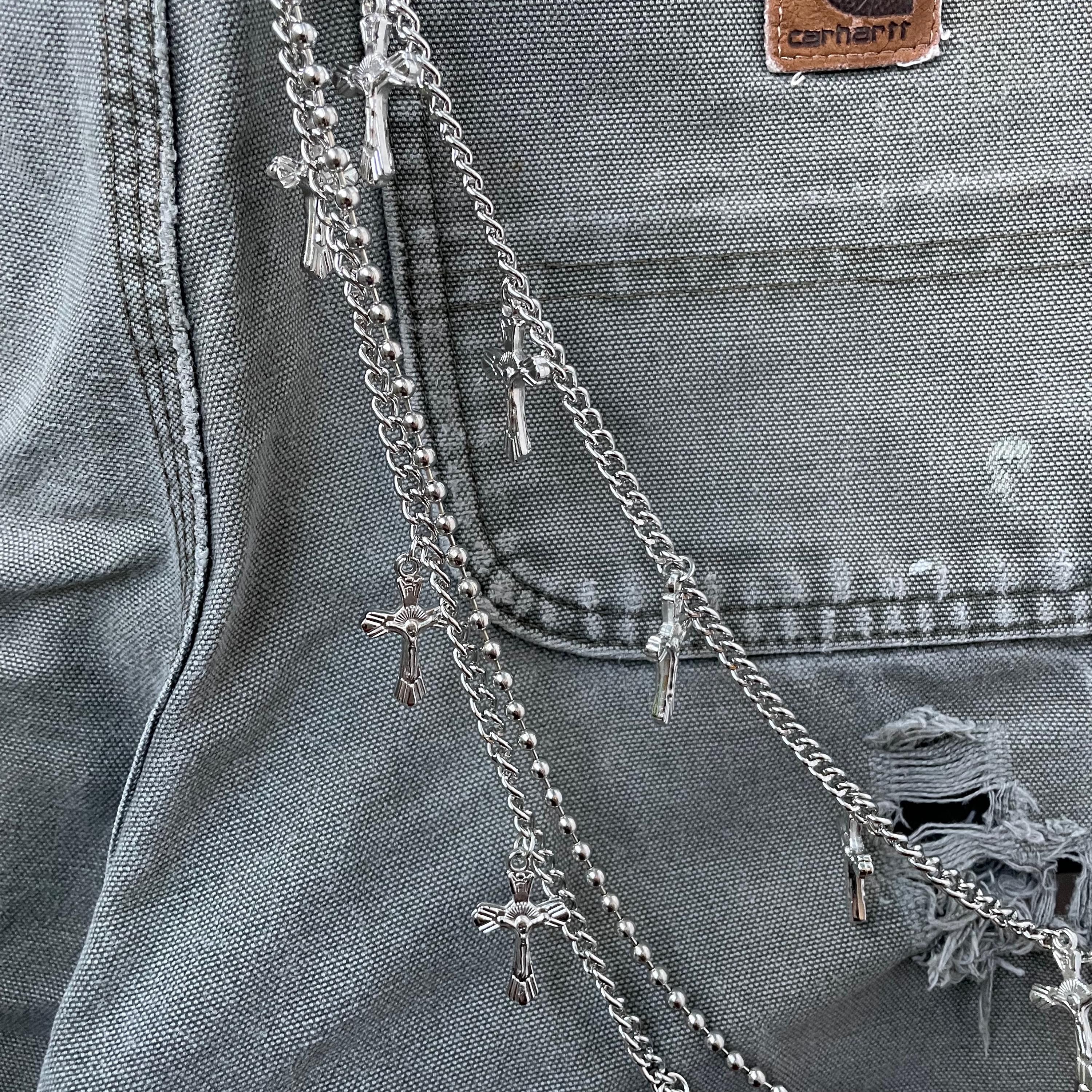 Other Y2K Сross Keychain grunge punk pants chain y2k opium Size ONE SIZE - 3 Thumbnail