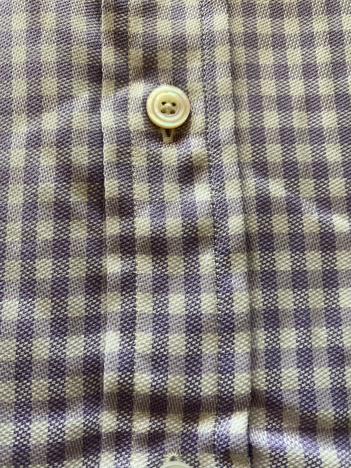 Tom Ford Tom Ford light lilac gingham check shirt 17 43e NEW Size US L / EU 52-54 / 3 - 7 Thumbnail