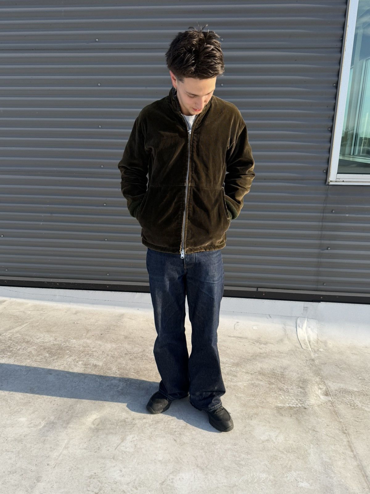 Vintage 70/80s fur lined corduroy talon zip jacket made in USA Size US M / EU 48-50 / 2 - 4 Thumbnail