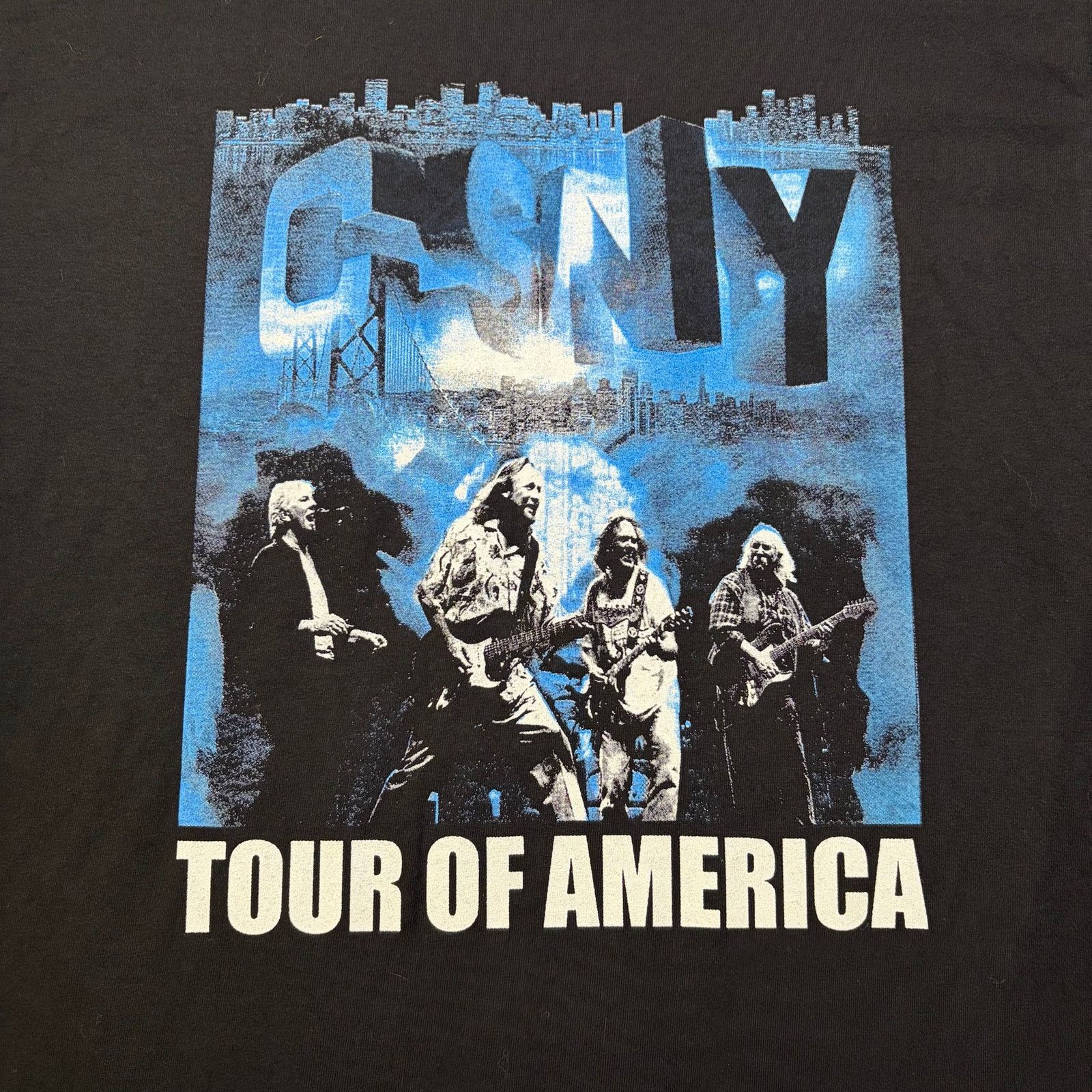 Hanes CSNY 2002 Tour of America Band T-Shirt Men’s L Black Size US L / EU 52-54 / 3 - 4 Thumbnail