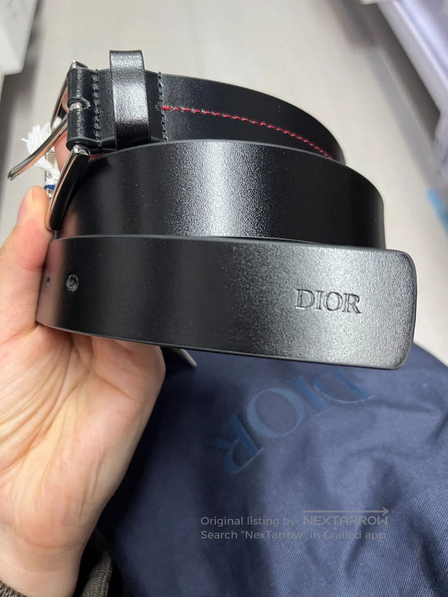 Dior Dior Black Leather Belt. Size ONE SIZE - 3 Thumbnail