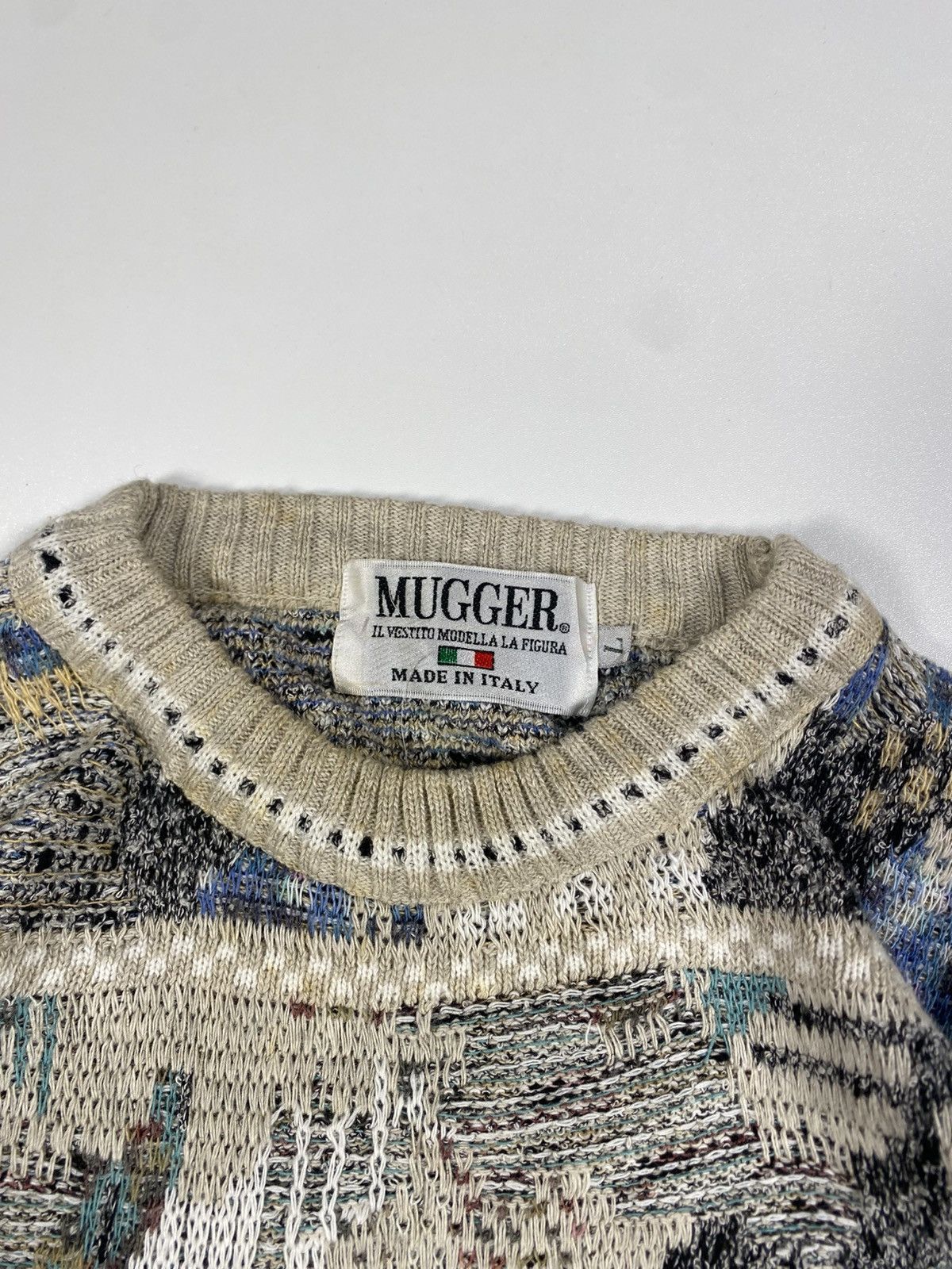 Other Vintage Mugger Italy Pattern Knitwear Size US XL / EU 56 / 4 - 2 Thumbnail
