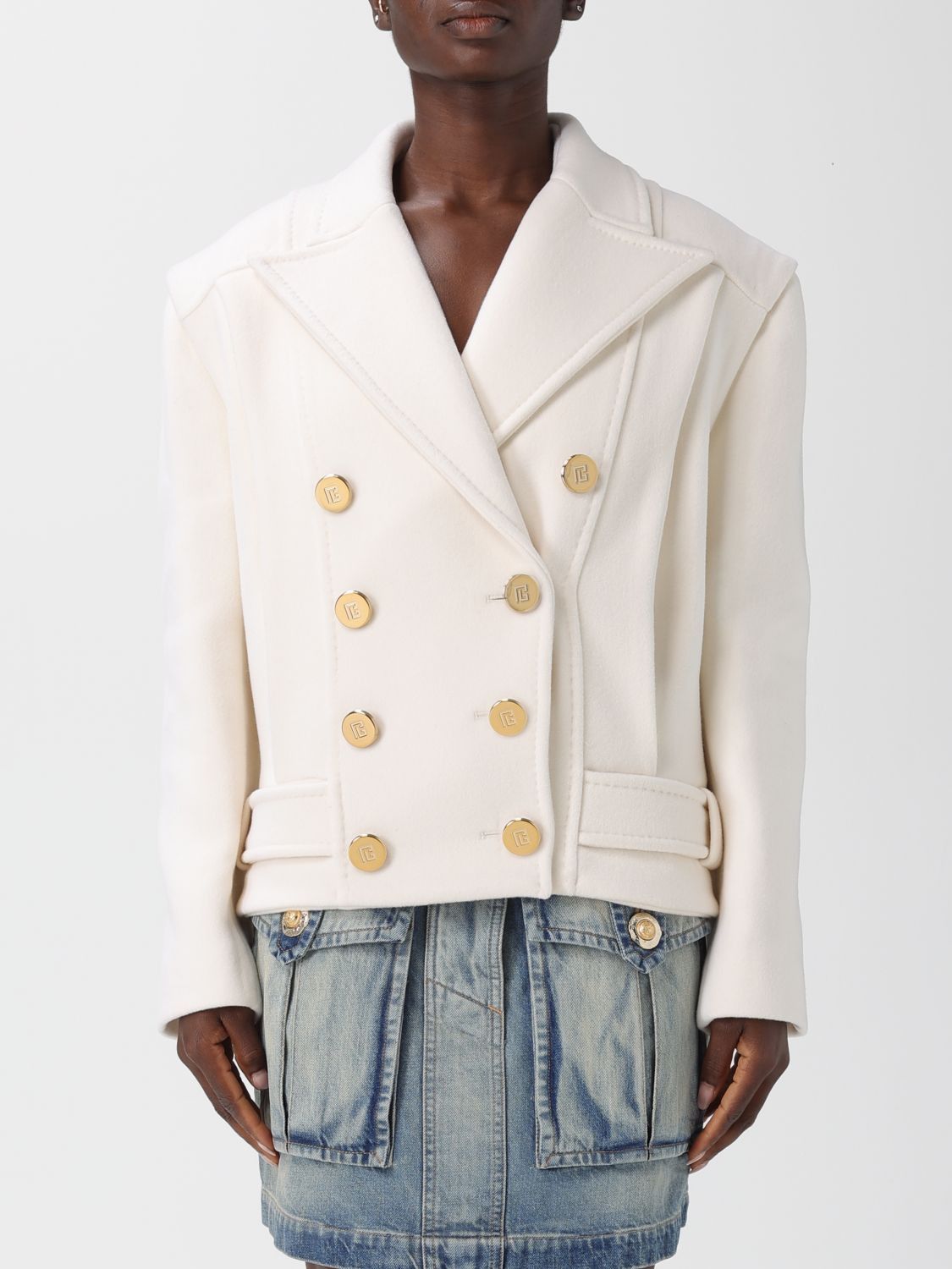 Balmain Balmain Trench Coat Woman White Size XXS / US 00 / IT 34 - 1 Thumbnail