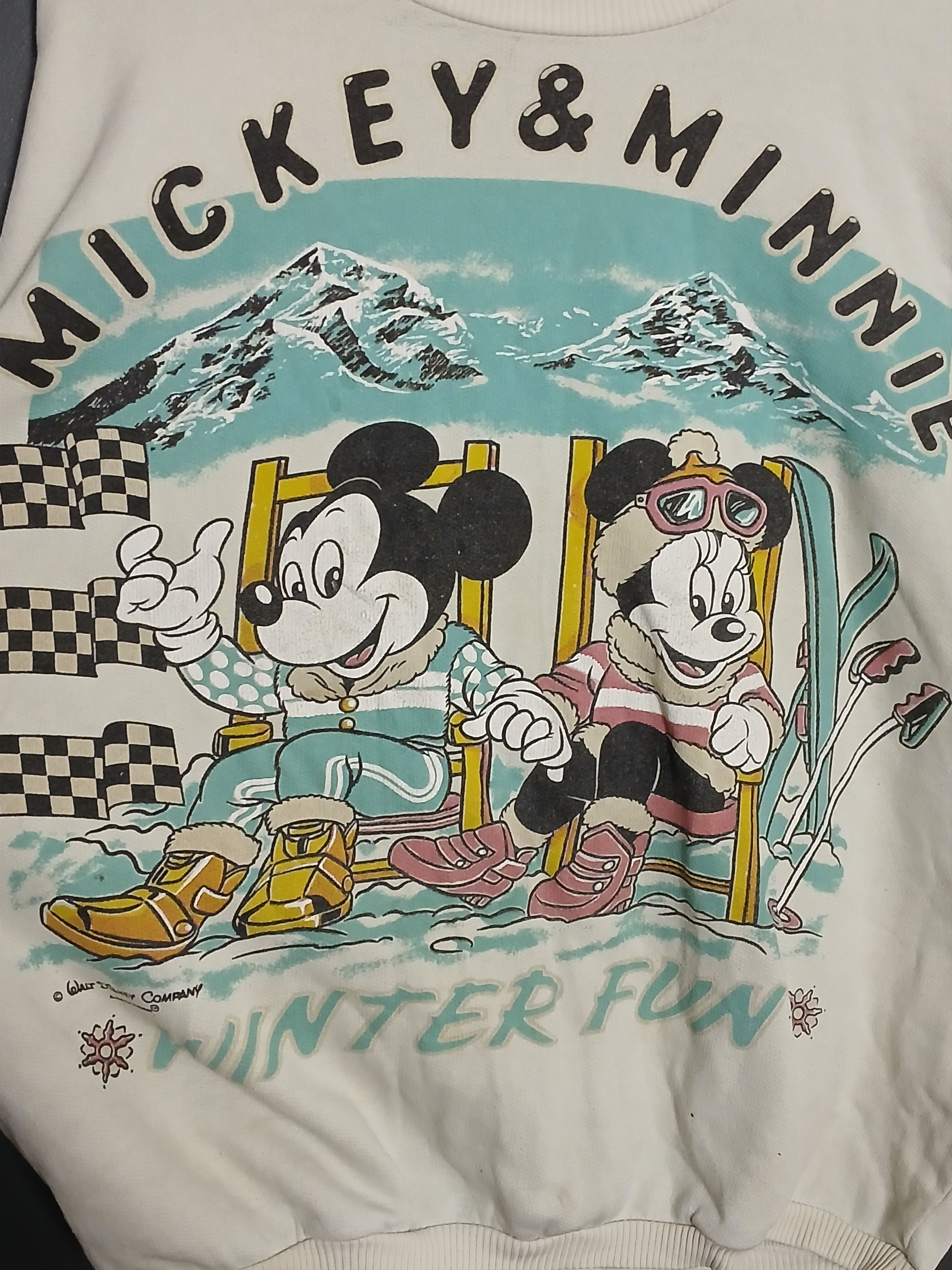 Disney × Vintage Vintage Disney Mickey Mouse & Minnie Mouse Sweatshirt Size US XL / EU 56 / 4 - 3 Thumbnail