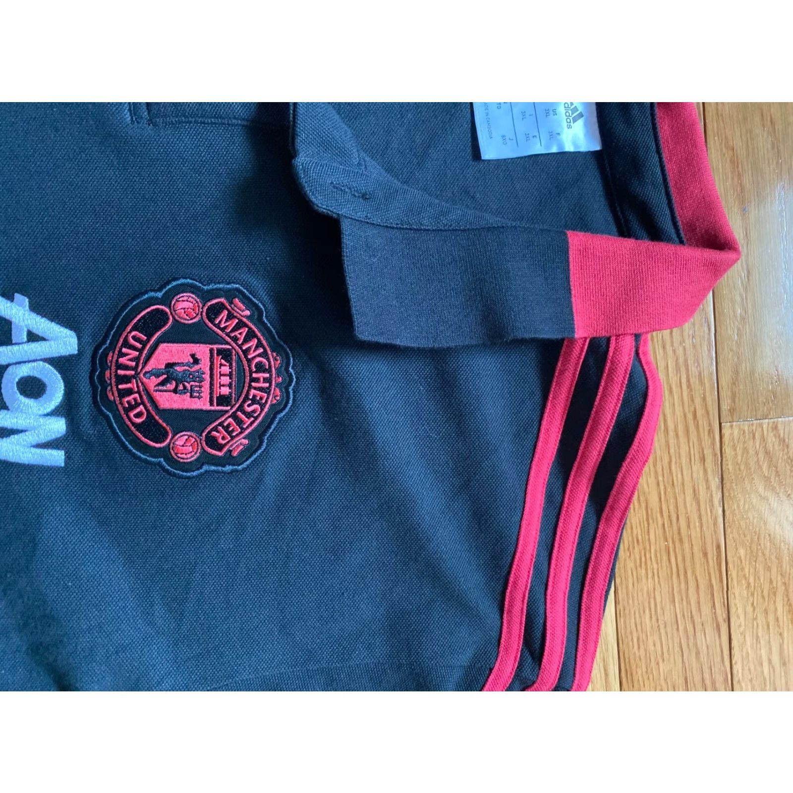 Adidas Adidas Manchester United AON Polo Shirt Men's 3XL Short Sleeve Gray Logo Athletic Wear Knit Polo Shirt Mens 3XL Nike? Size US XXL / EU 58 / 5 - 4 Thumbnail