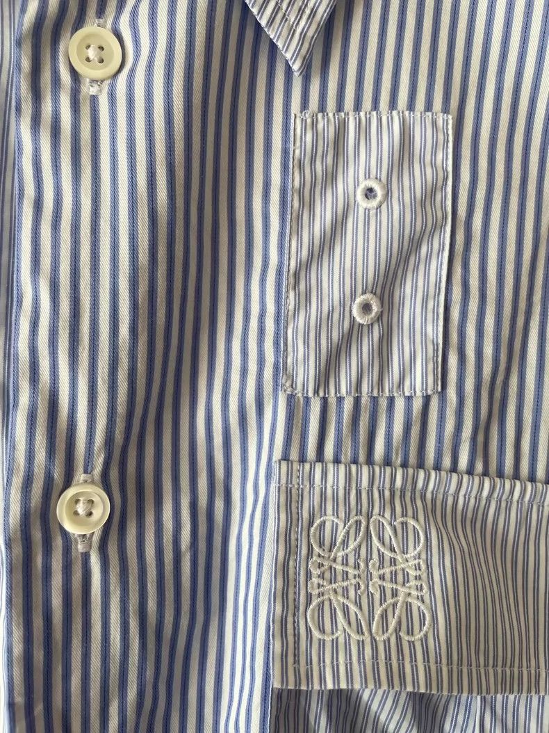 Loewe LOEWE Unruly swing stripe loose patchwork shirt Size M / US 6-8 / IT 42-44 - 3 Thumbnail