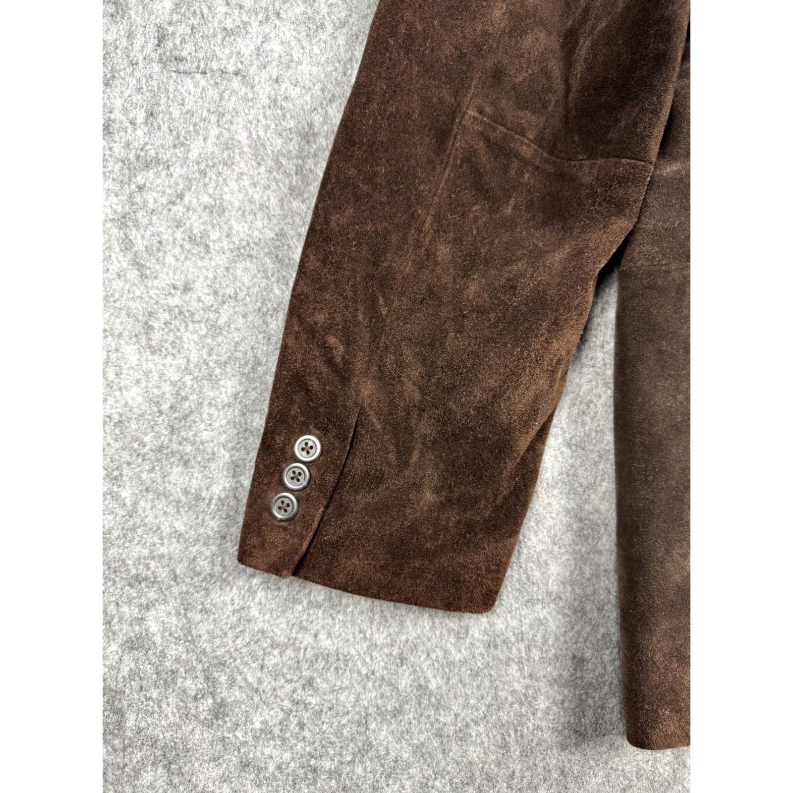 J.Crew J.CREW Brown Leather Suede Jacket Men's 42R Heavy Chore Coat Pockets Size US L / EU 52-54 / 3 - 6 Thumbnail