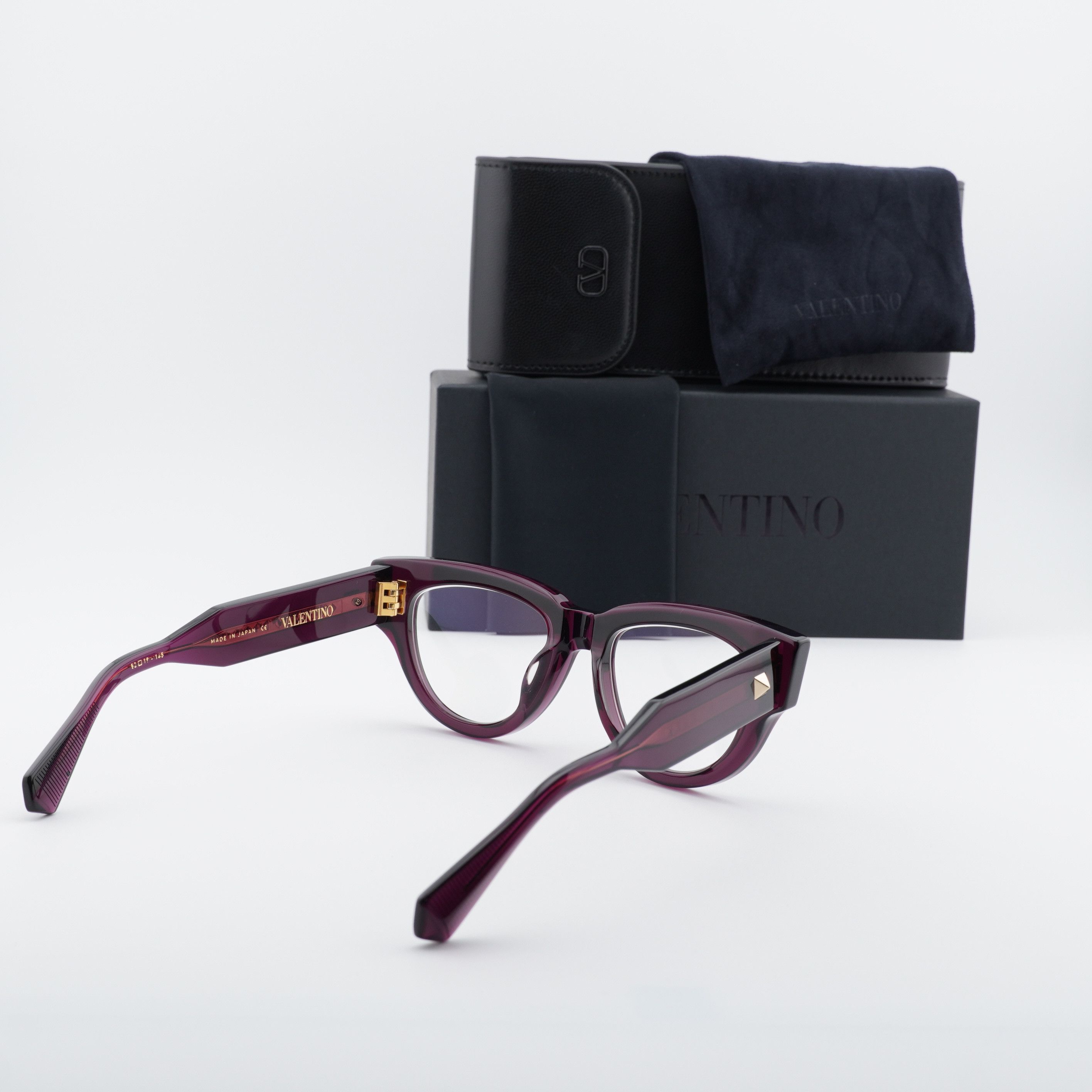 Valentino Valentino V-ESSENTIAL - III VLX-125B Eyeglasses Burgundy 52m Size ONE SIZE - 9 Thumbnail