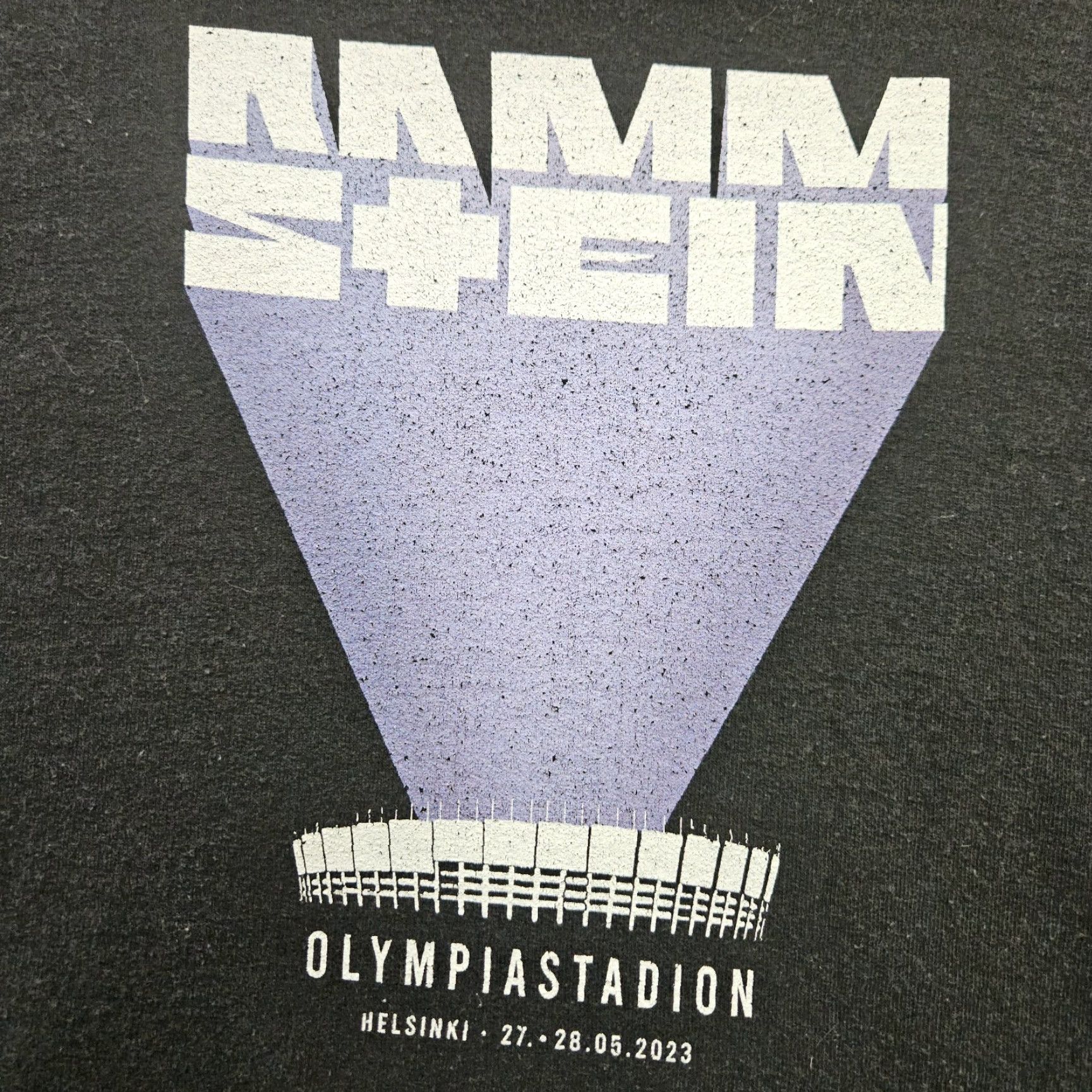 VINTAGE RAMMSTEIN Hoodie Sweatshirt Men 3XL OLYMPIASTADION HELSINKI 2023 Metal Rock Gildan Heavy Blend