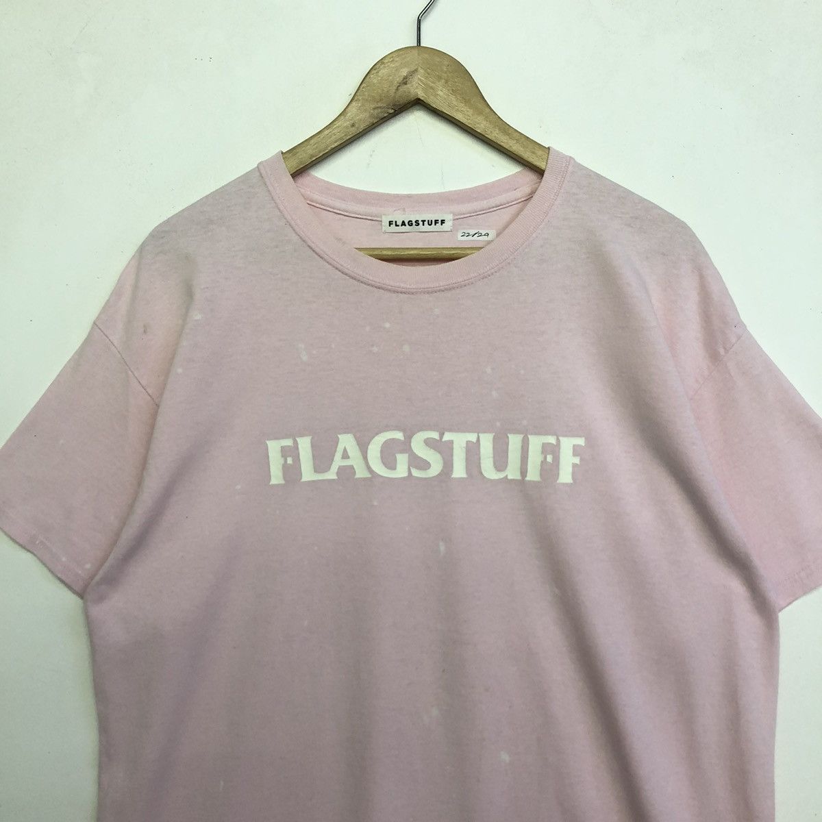 Flagstuff × Japanese Brand Flagstuff Spellout Soft Pink Tshirt Size US L / EU 52-54 / 3 - 2 Thumbnail