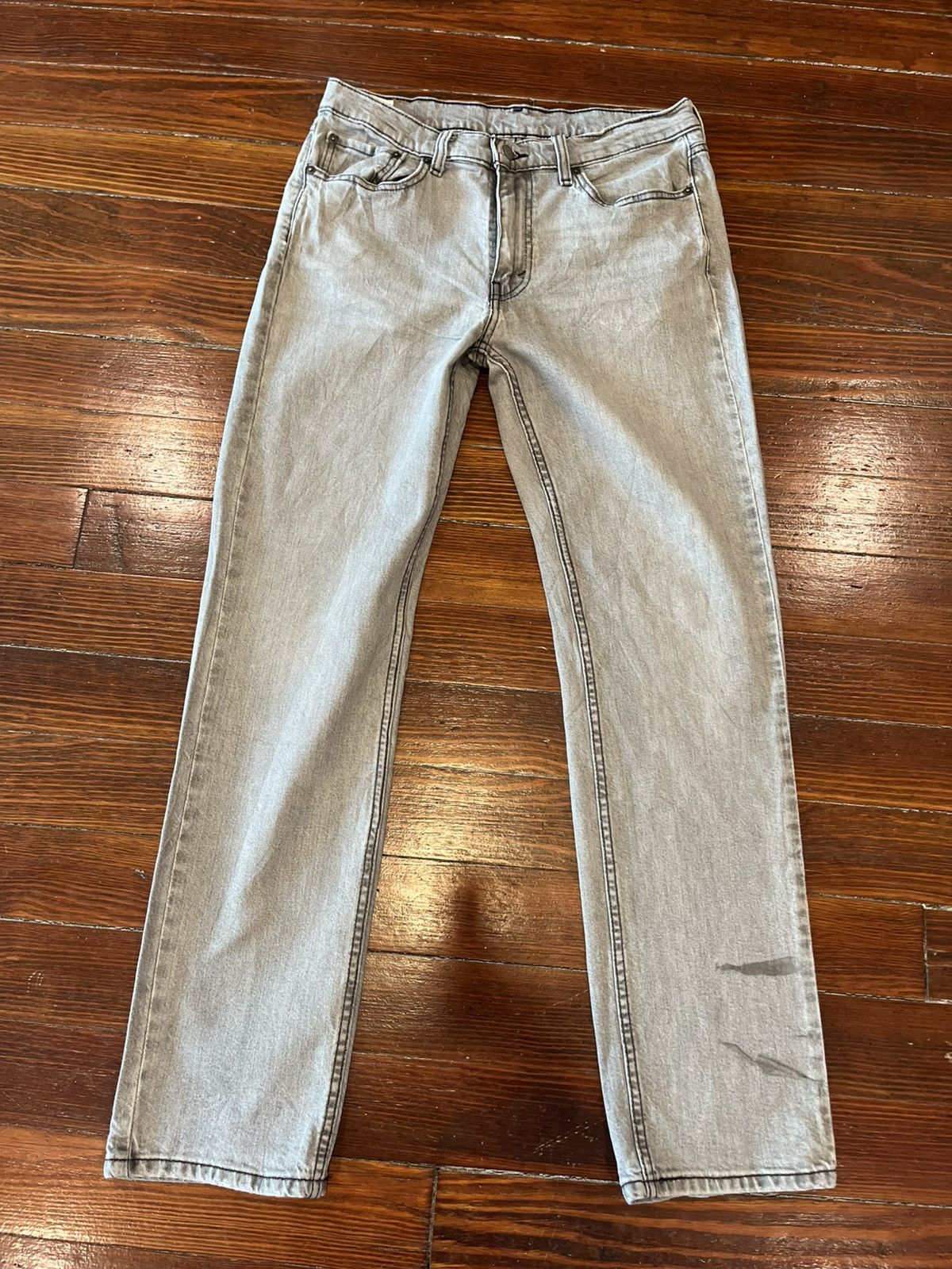 Levi's Vintage Clothing Levi’s 514 Straight Fit Grey Denim Jeans — Size 33x32 Size US 33 - 1 Thumbnail