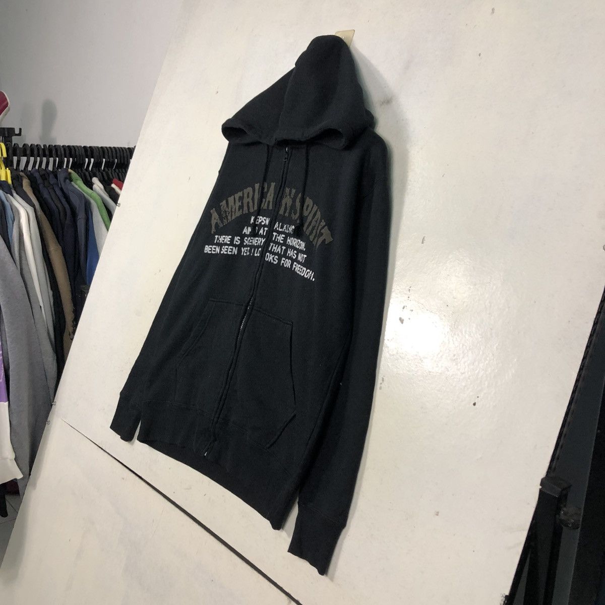 Japanese Brand 📌American Spirit Punk Design Zipper Hoodie Big Logo Size US L / EU 52-54 / 3 - 4 Thumbnail