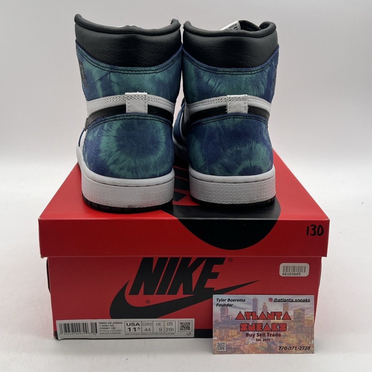 Nike Wmns air Jordan 1 high tie dye Size US 11.5 / EU 44-45 - 3 Thumbnail