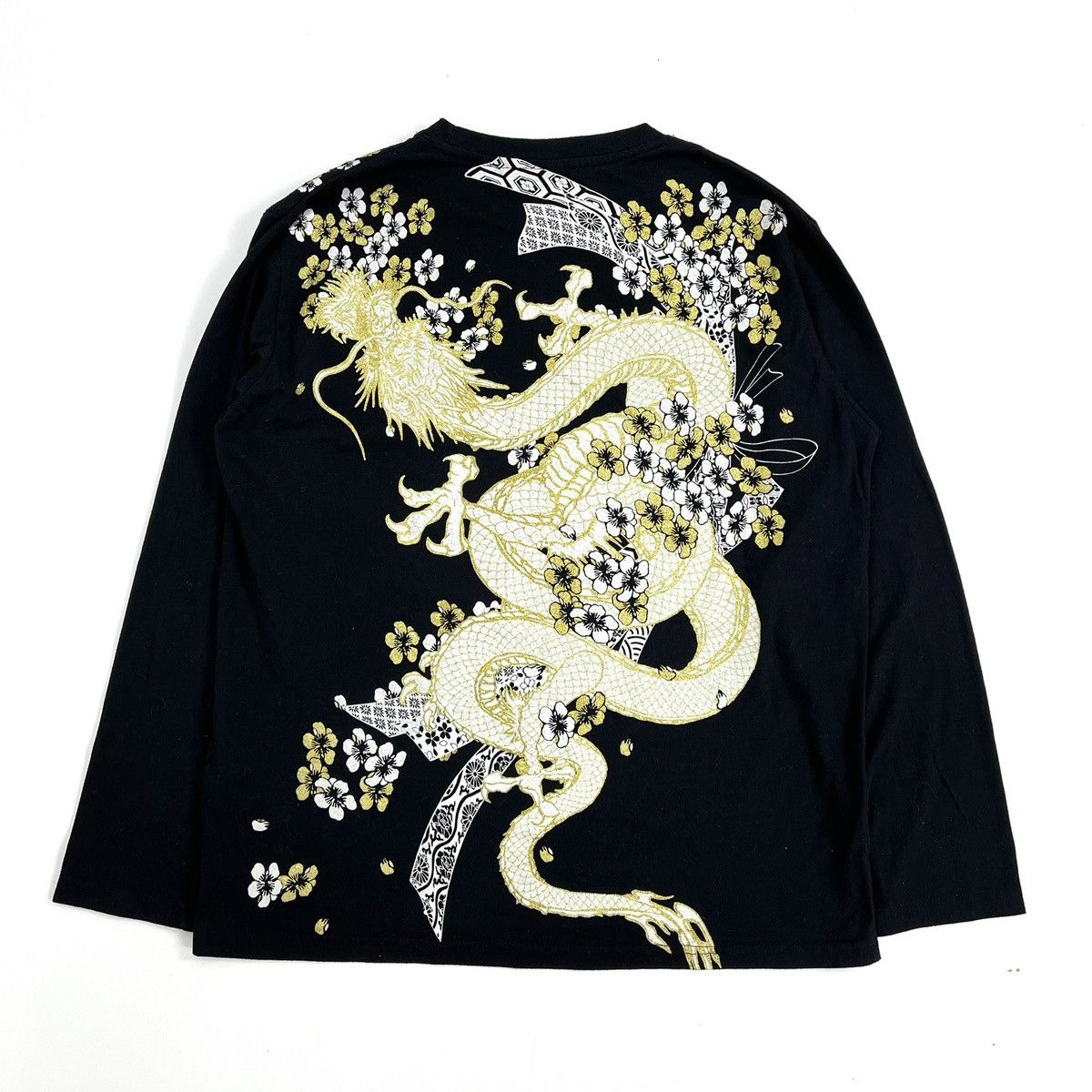 Bullet Noise Vintage Bullet Noise Dragon Flowers Ed Hardy Long Sleeve Y2K Size US XL / EU 56 / 4 - 1 Thumbnail