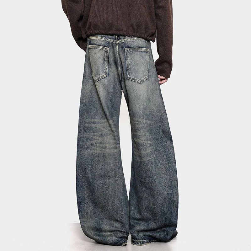 Jean Denim Worn-out Wide Leg Size US 33 - 2 Thumbnail