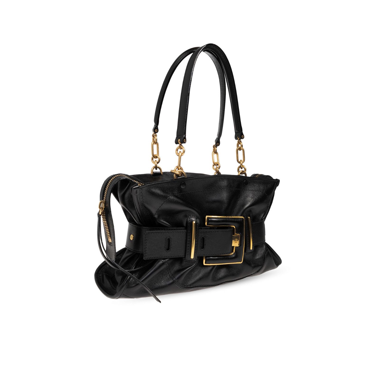 Balmain BALMAIN Anthem Black Leather Shoulder Bag New Size ONE SIZE - 3 Thumbnail