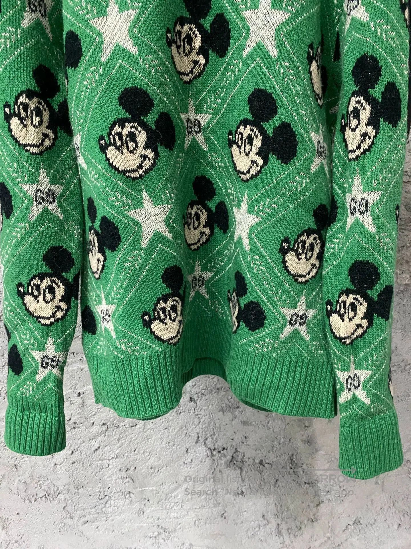 Gucci Green Mickey Mouse Star Pattern Knit Sweater. Size US S / EU 44-46 / 1 - 4 Thumbnail