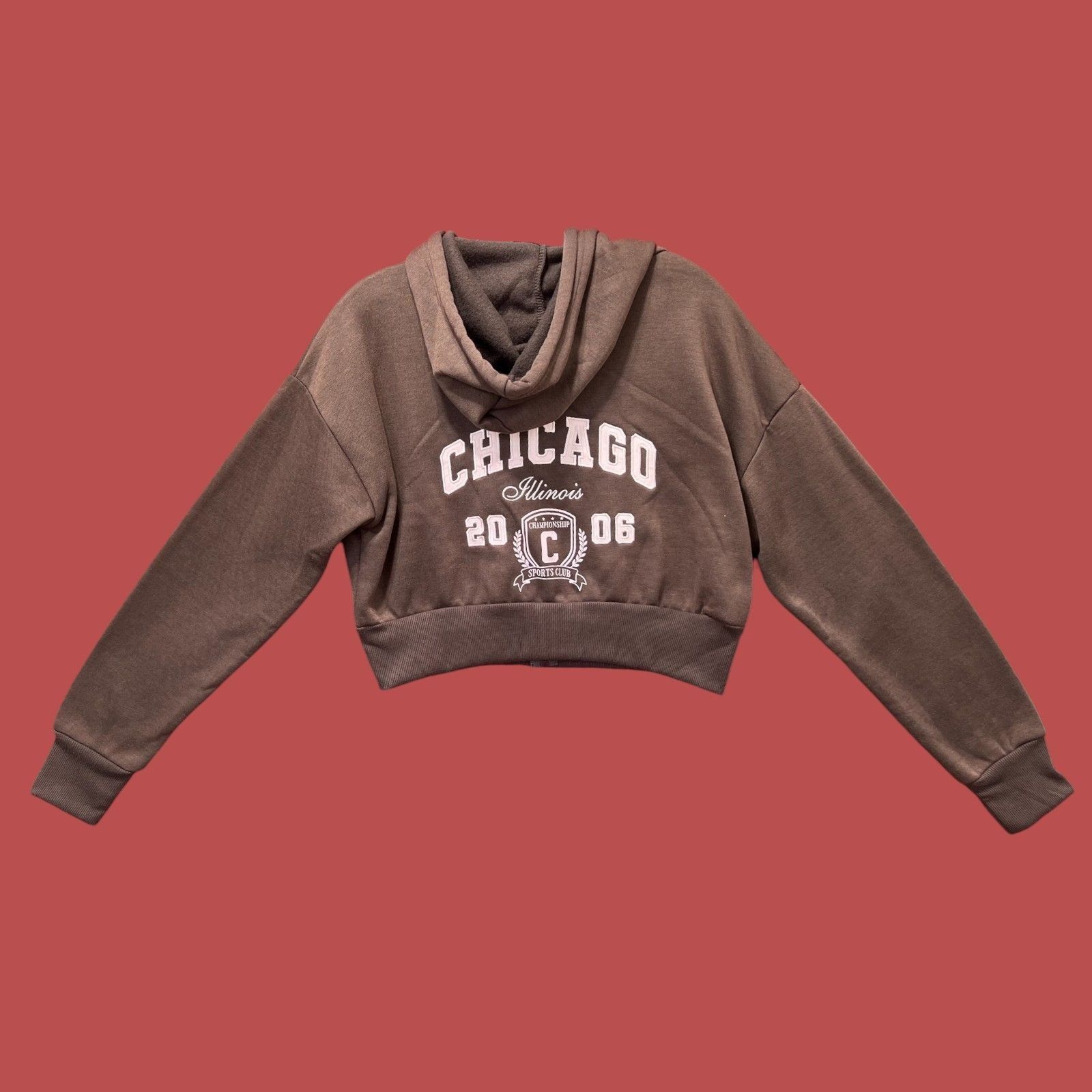 rue21 Rue 21 - Women's Long Sleeve Hooded Sweatshirt - Brown - Med Size M / US 6-8 / IT 42-44 - 2 Thumbnail