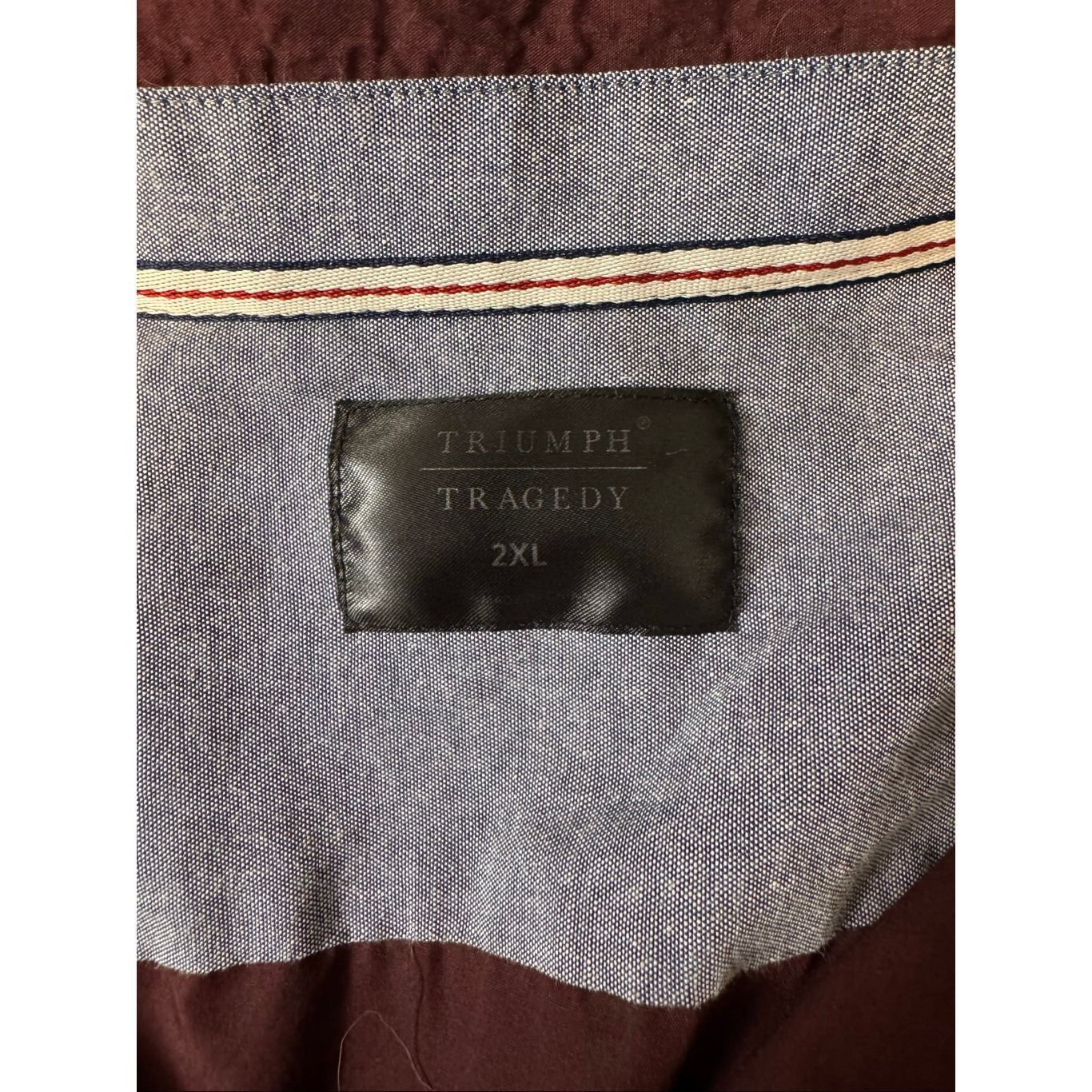 Other Triumph & Tragedy Burgundy Button-Up Shirt 2XL Long Sleeve C Size US XXL / EU 58 / 5 - 9 Thumbnail