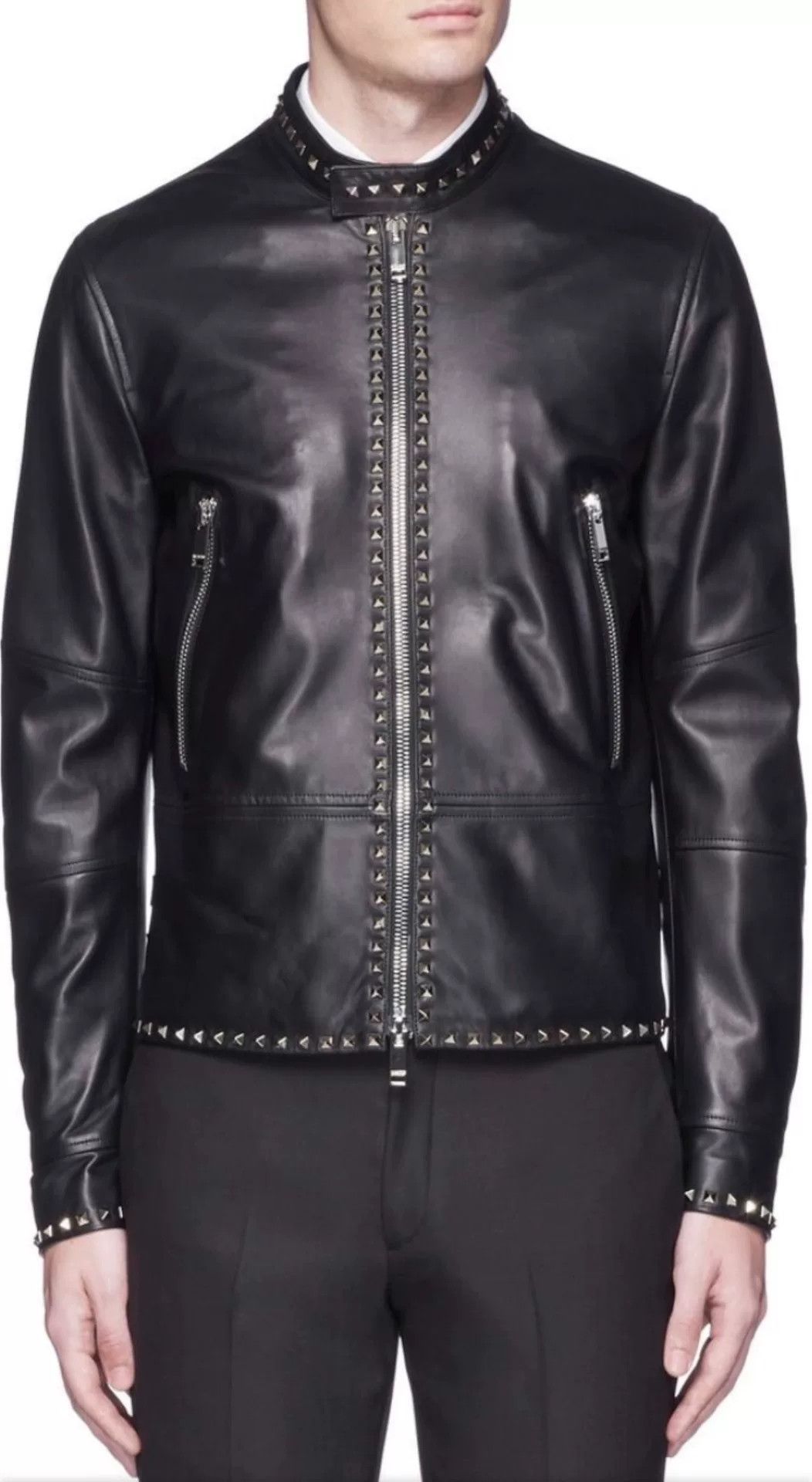 Valentino Valentino Rockstud Biker Leather Jacket Size US S / EU 44-46 / 1 - 1 Thumbnail