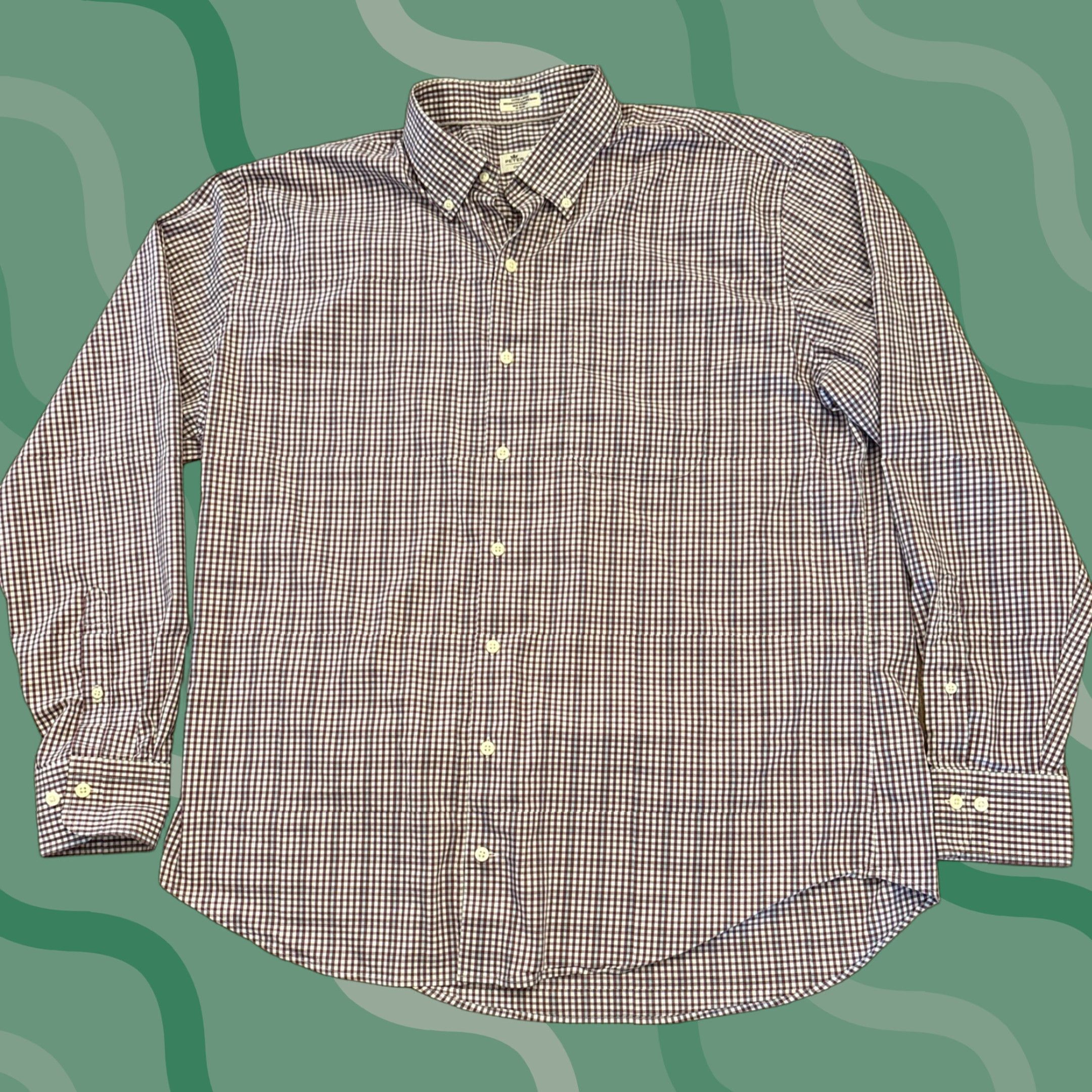 Peter Millar PETER MILLAR Button-Up Shirt XL Purple Plaid Long Sleeve Comfort Cotton Mens Size US XL / EU 56 / 4 - 1 Thumbnail