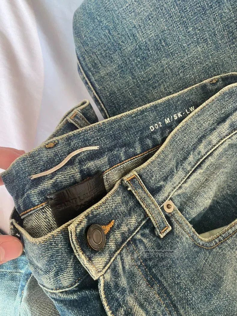 Saint Laurent Paris Saint Laurent Distressed Denim Jeans. Size US 29 - 2 Thumbnail