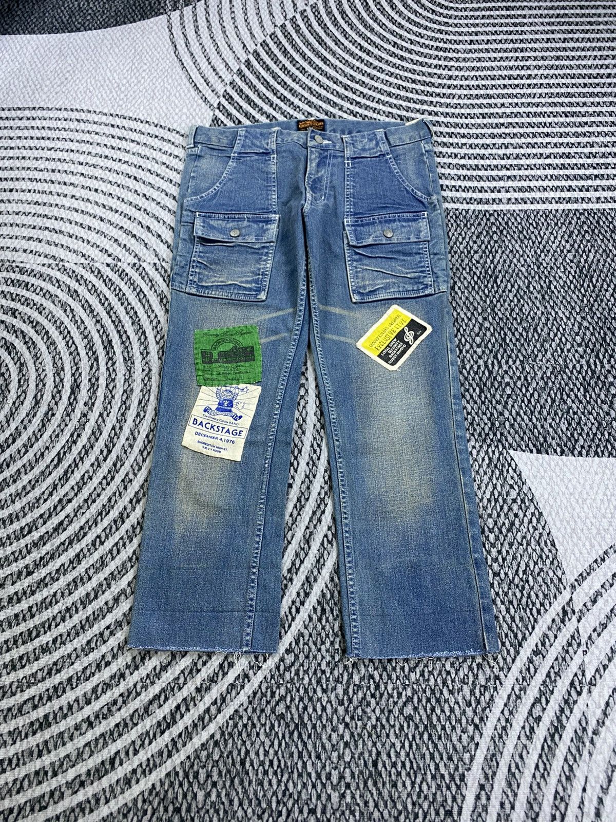 Hysteric Glamour Vtg Groovy Colors Hysteric Style Patches Bush Pants Jeans Size US 33 - 1 Thumbnail