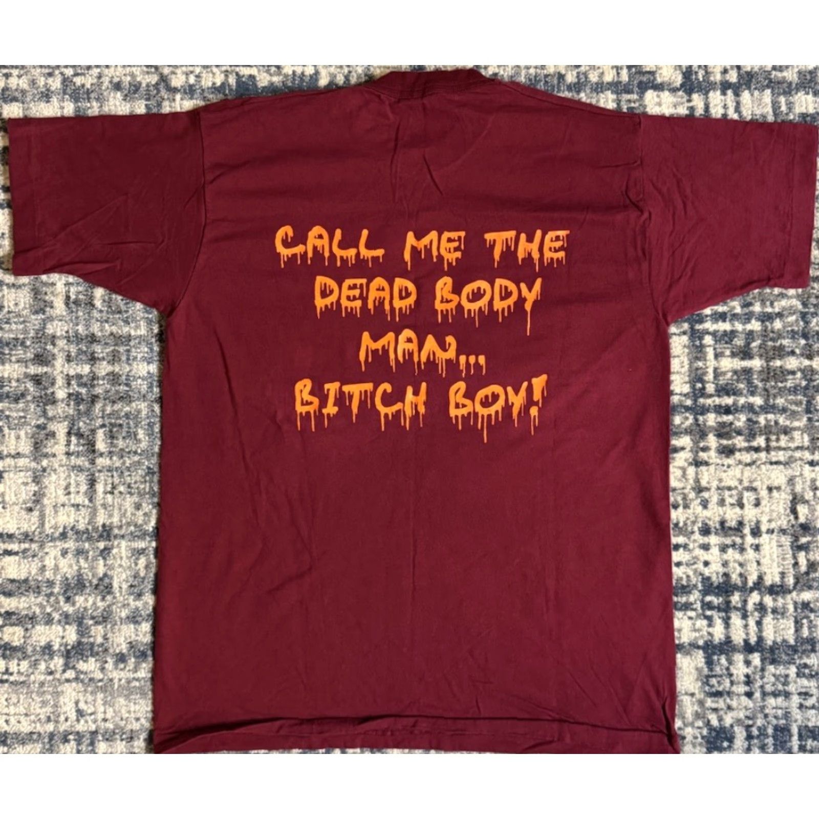 Fruit Of The Loom VINTAGE Terror Wheel 1994 ICP Call Me The Dead Body Man T Shirt XL Maroon Size US XL / EU 56 / 4 - 3 Thumbnail